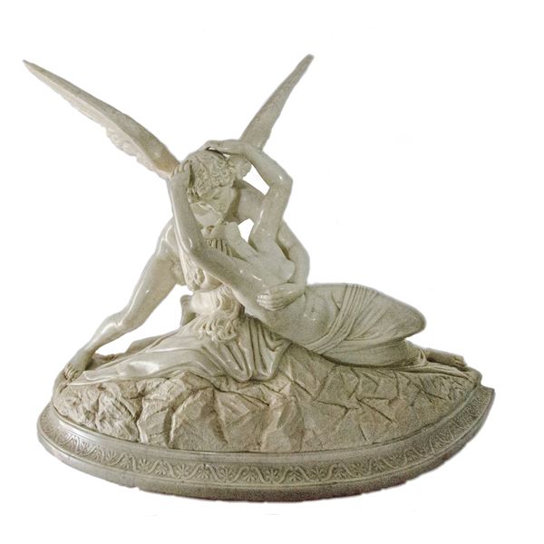 Antonio Canova : Love and Psyche  (first of the 19th century)  - White statuary marble - Auction Sculpture and Small Bronzes from 15th to 19th Century - Bertolami Fine Art - Casa d'Aste