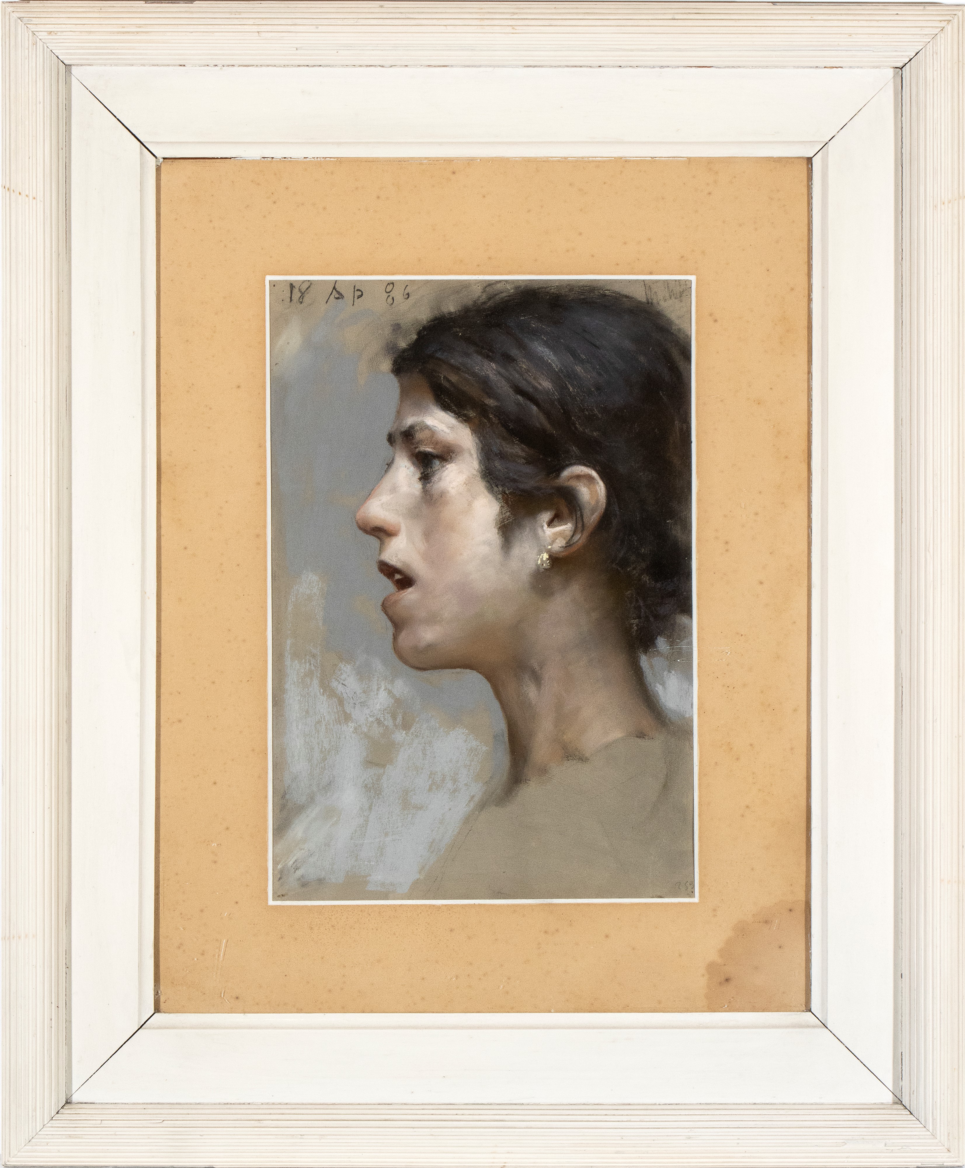 Francesco Paolo Michetti - Ragazza di Profilo con L'orecchino