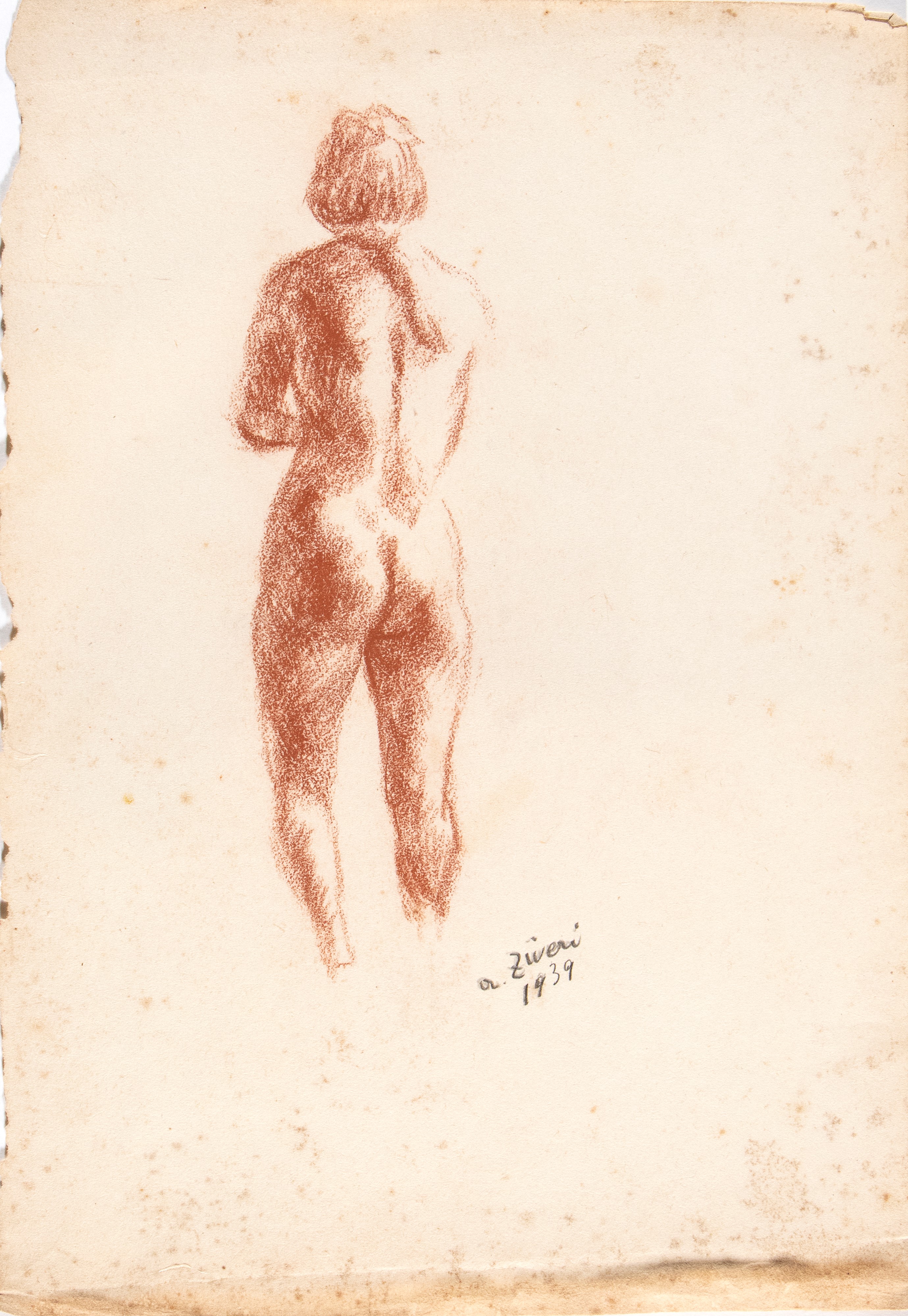Alberto Ziveri - Lotto di Due Disegni di Nudo