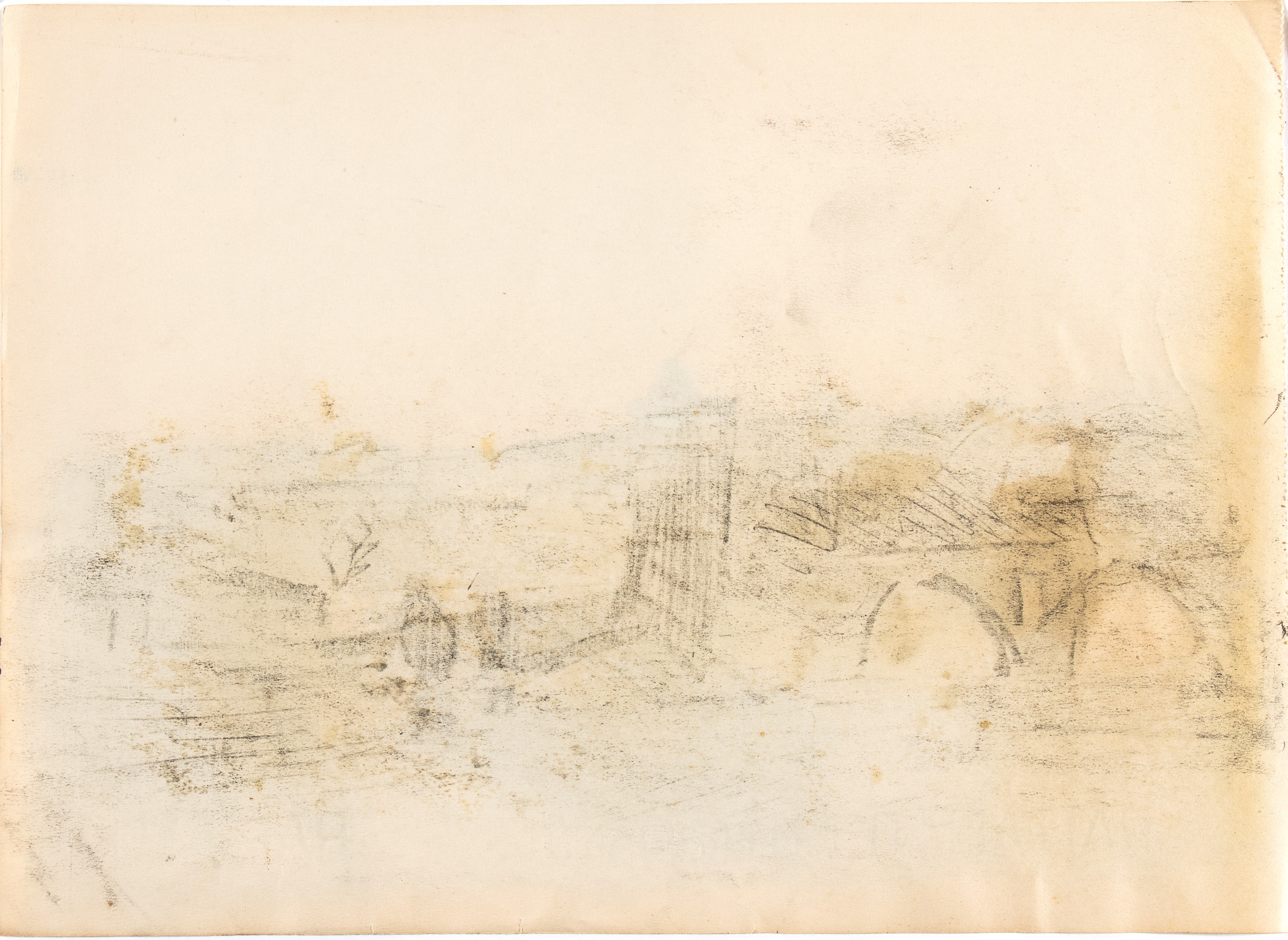 Alberto Ziveri - Lotto di Due Disegni di Paesaggi Romani