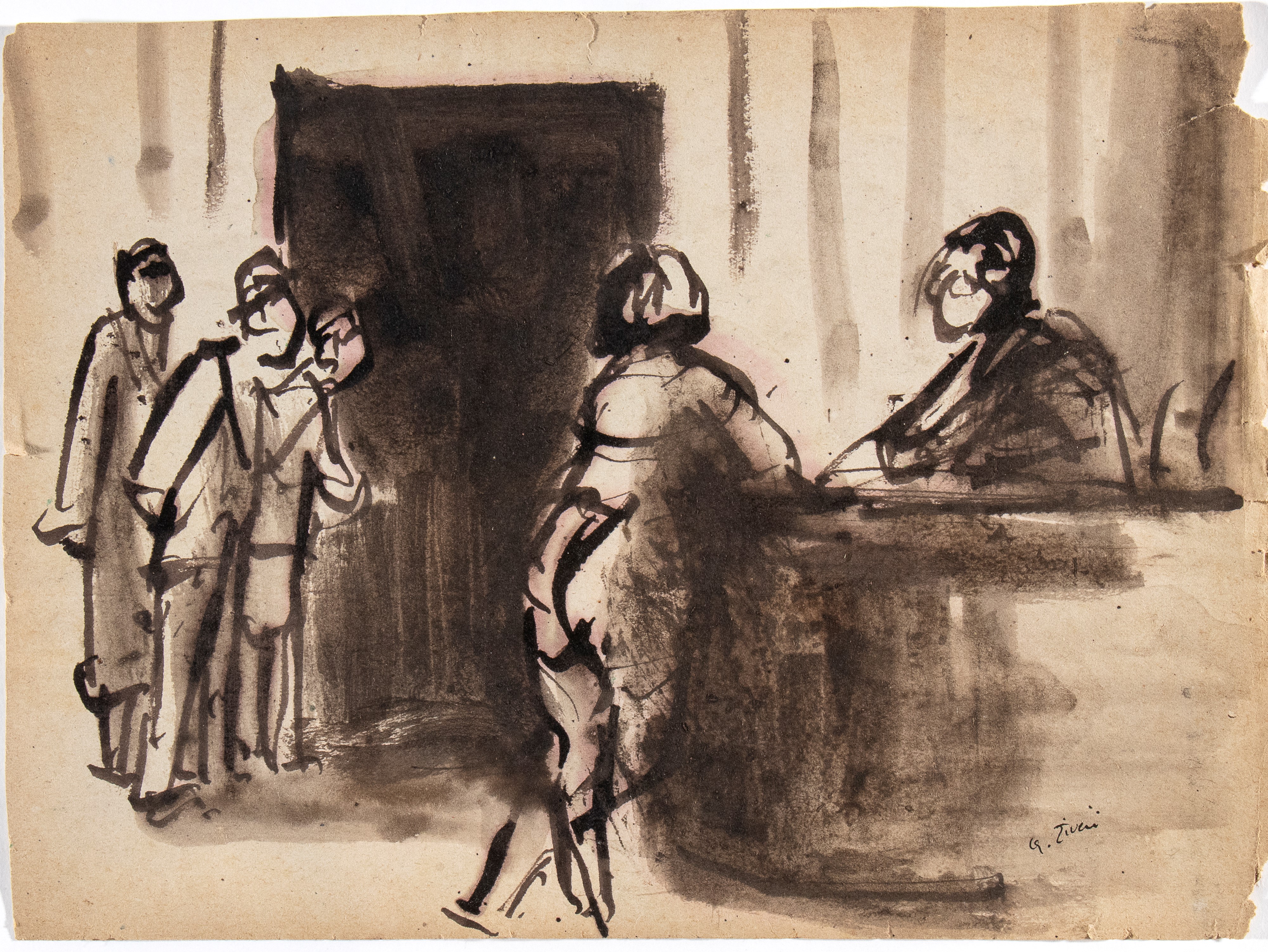 Alberto Ziveri - Lotto di Due Scene di Genere