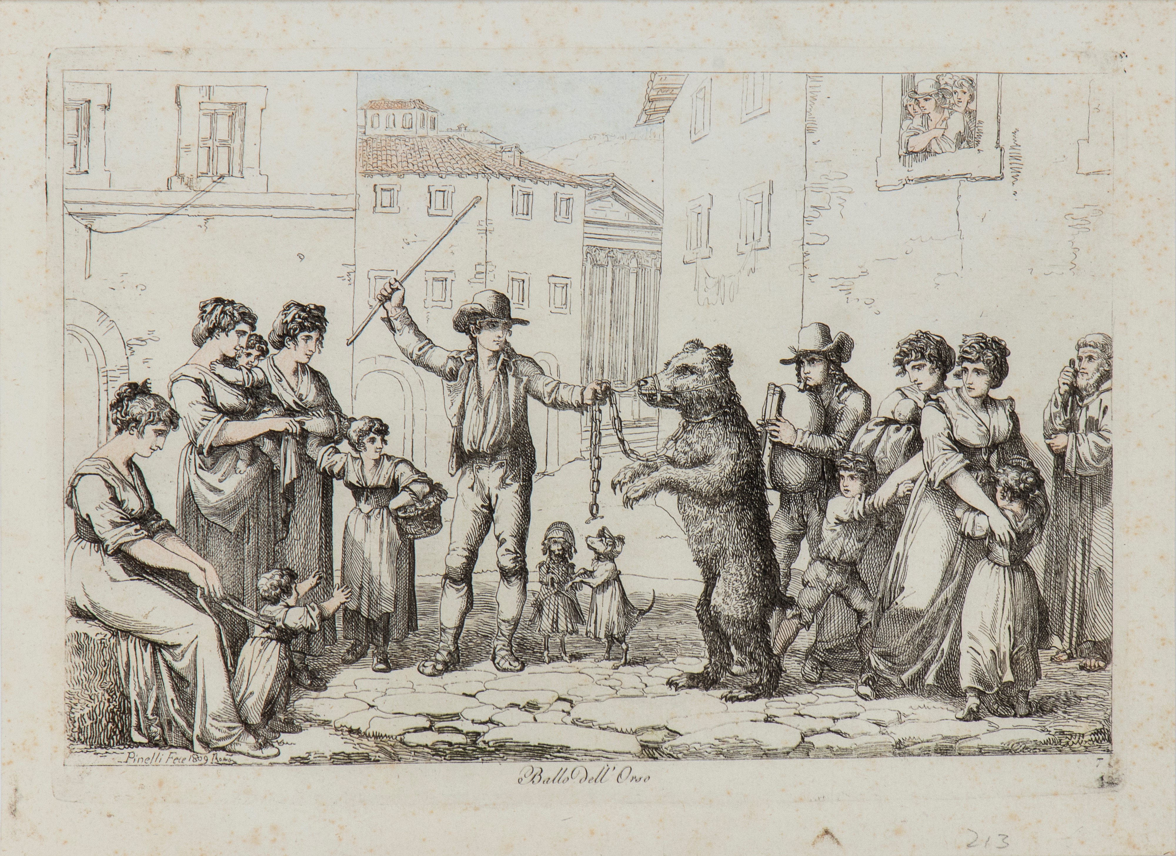 Bartolomeo Pinelli - Ballo Dell'orso | Li Piferari in Roma – Costumi del Regno di Napoli