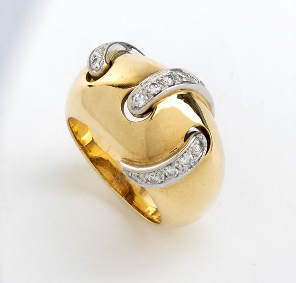 POMELLATO - Diamond gold ring