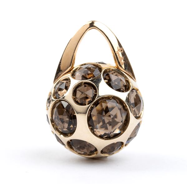 POMELLATO - Quartz gold pendant 