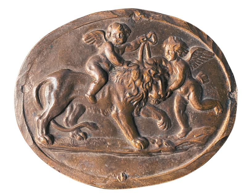 Due Putti e un Leone