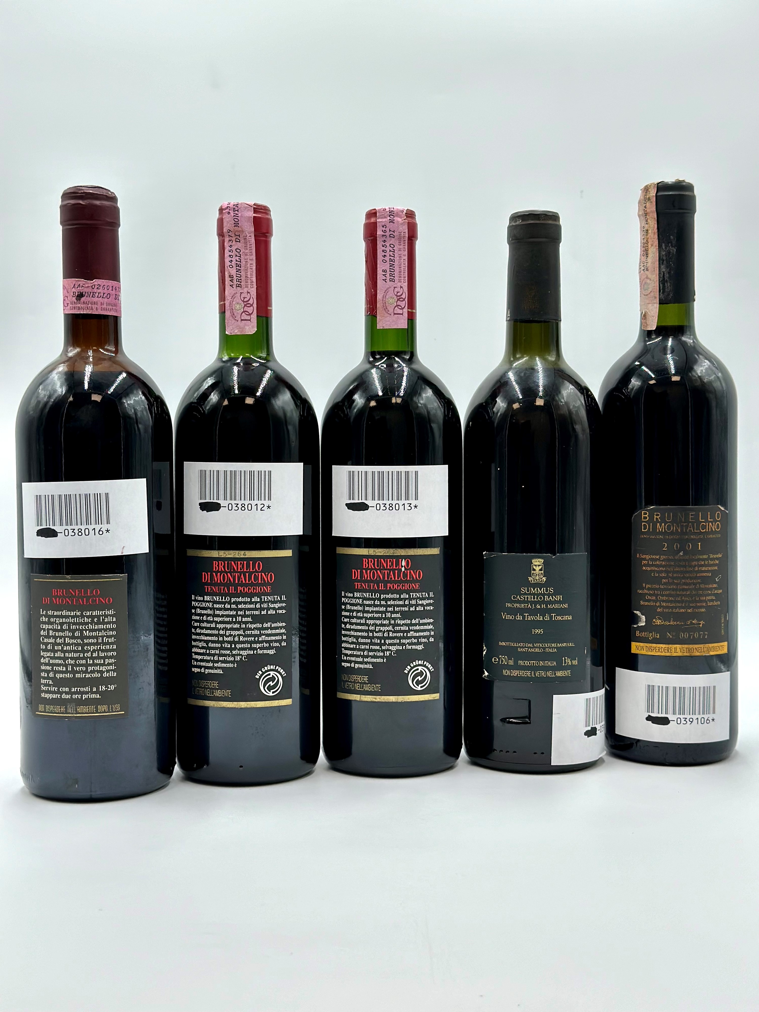 Selezione Brunello di Montalcino, Nardi, il Poggione, Summus Banfi, 1990-1995