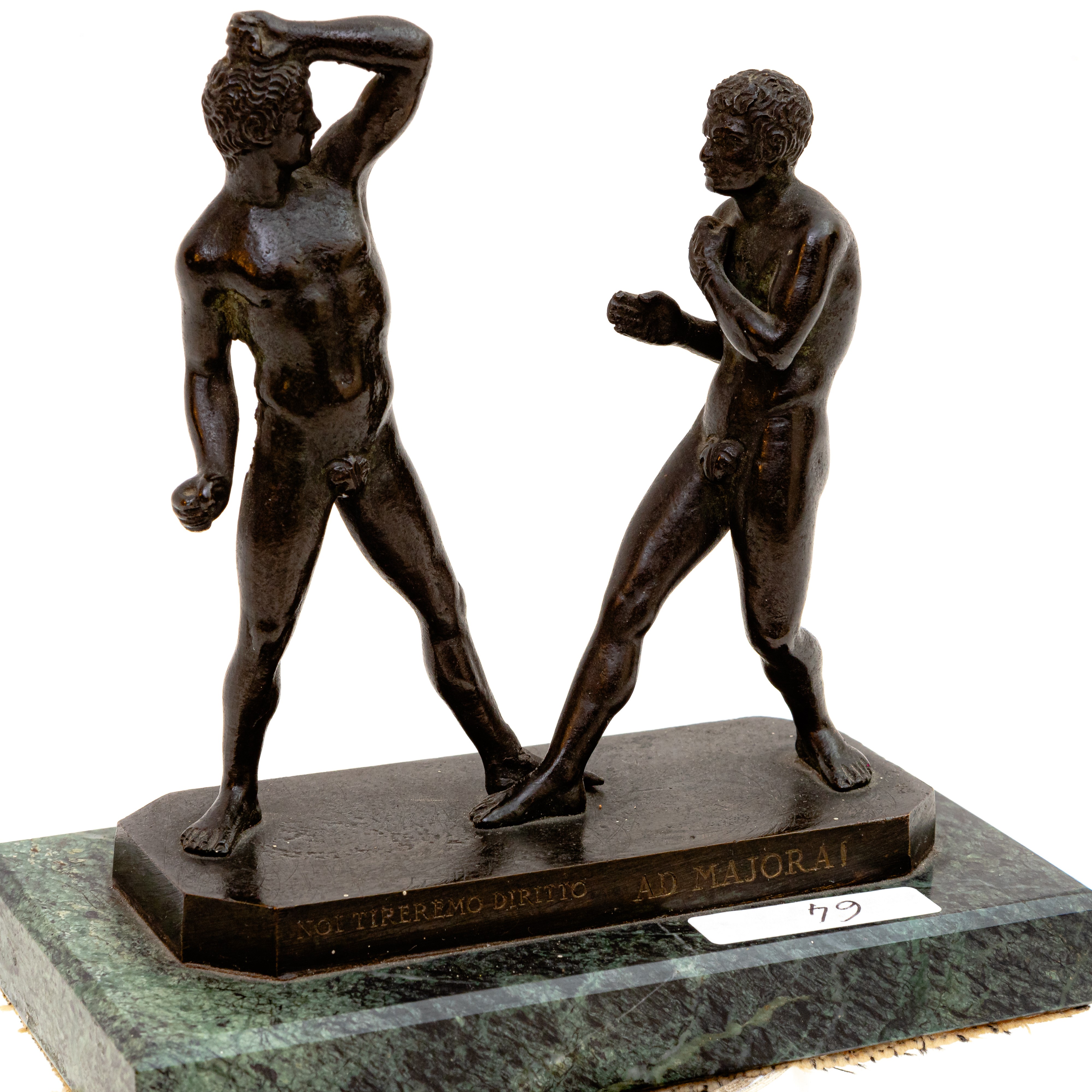 Lottatori , Gruppo in Bronzo a Patina Bruna