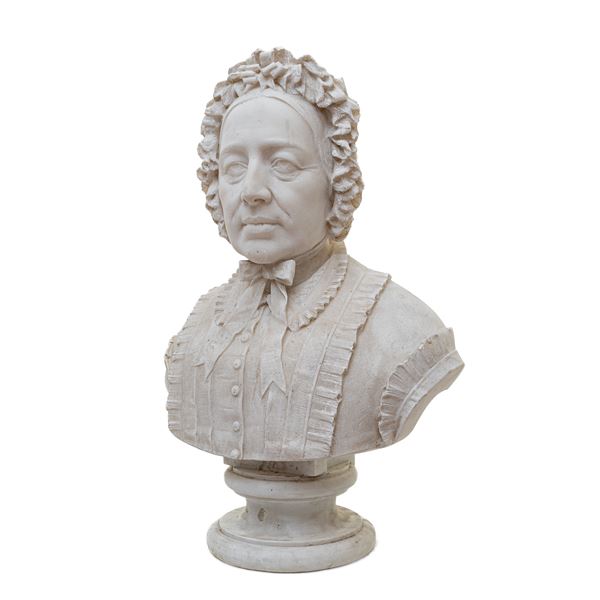 Statuary white marble bust