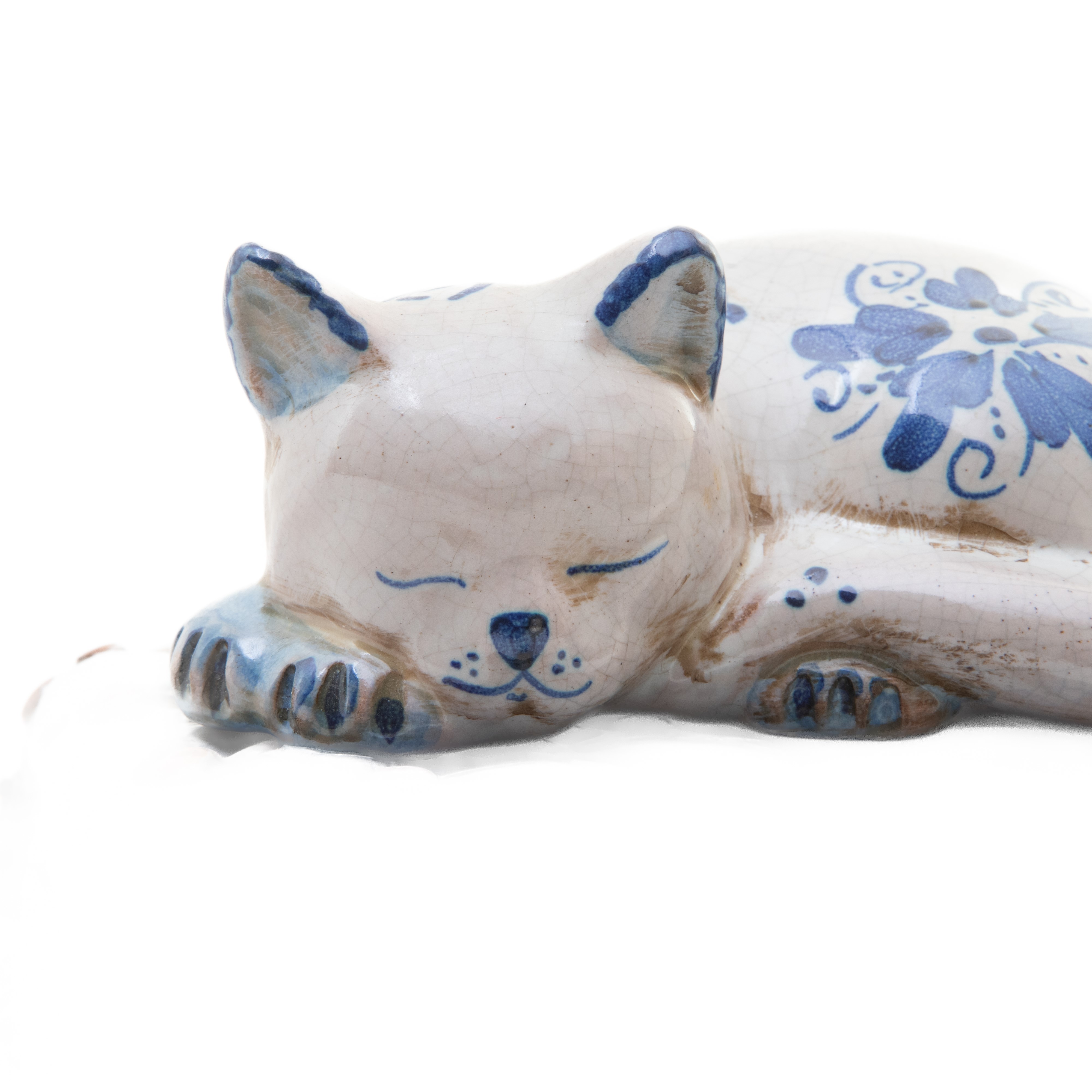 Scultura in Ceramica a Forma di Gatto
