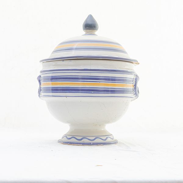 Urn-shaped ceramic tureen