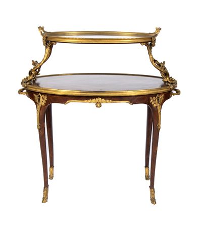 Tavolino da Salotto con Piano Vassoio Estraibile Francese, Attribuibile a Paul Sormani