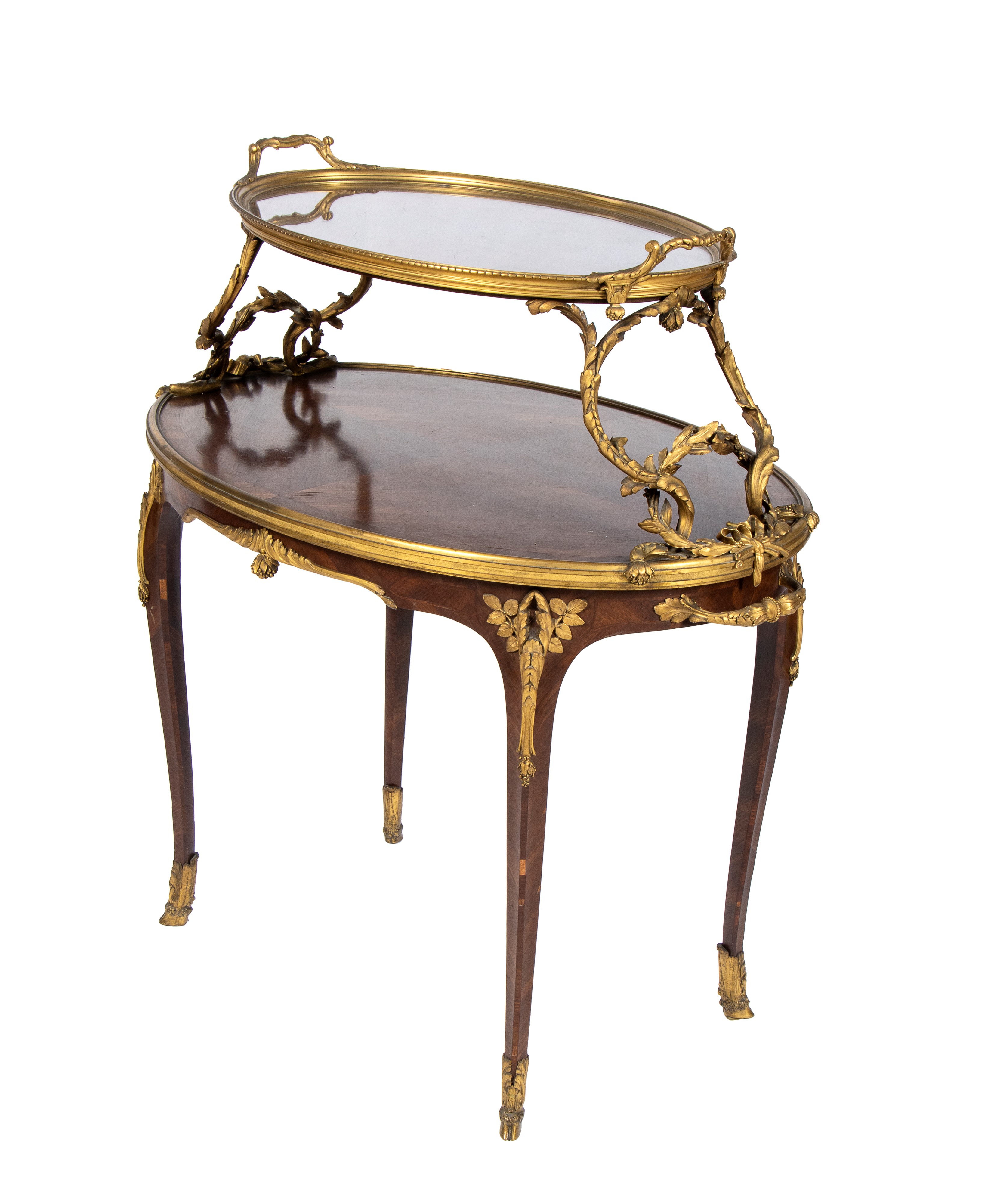 Tavolino da Salotto con Piano Vassoio Estraibile Francese, Attribuibile a Paul Sormani