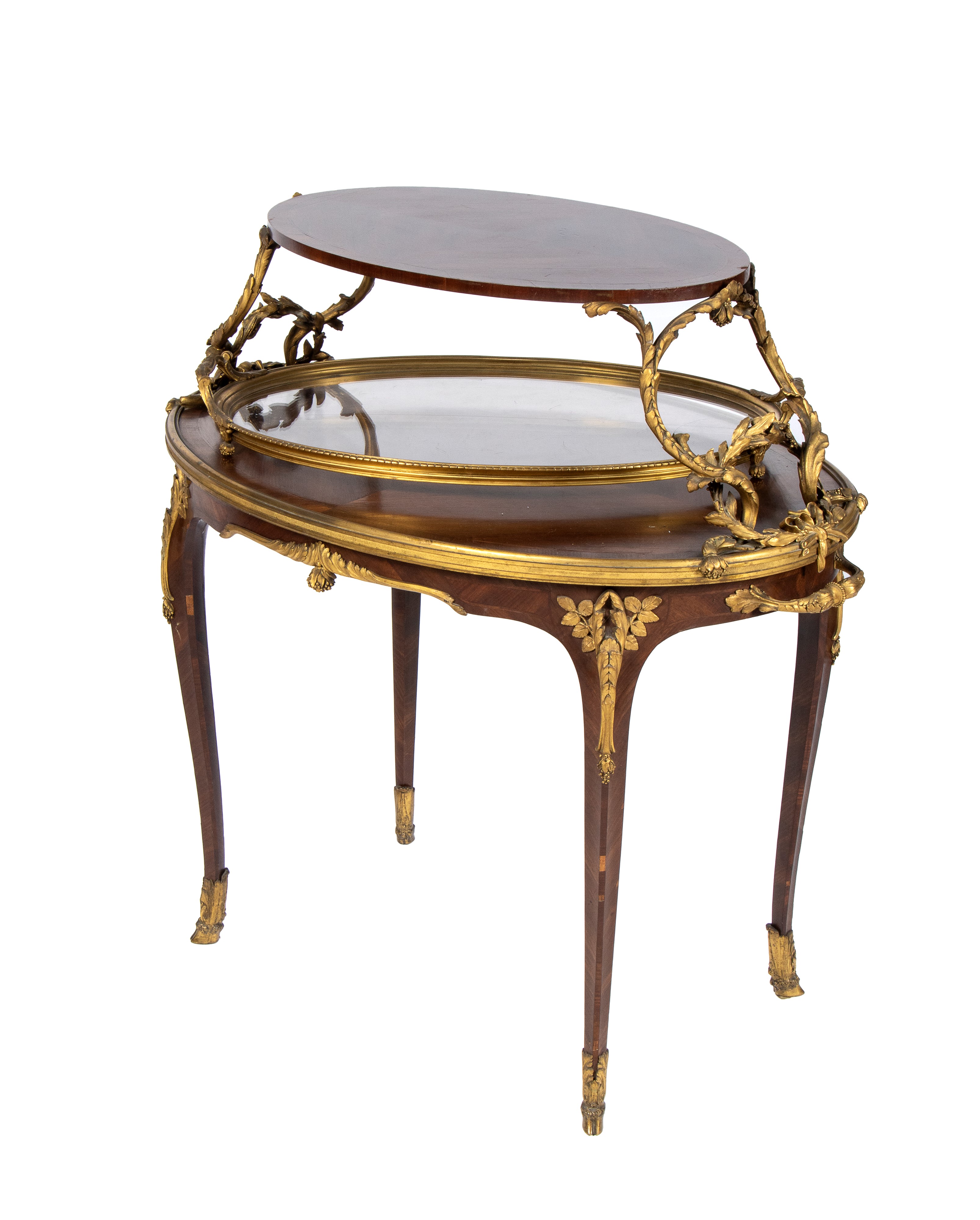 Tavolino da Salotto con Piano Vassoio Estraibile Francese, Attribuibile a Paul Sormani