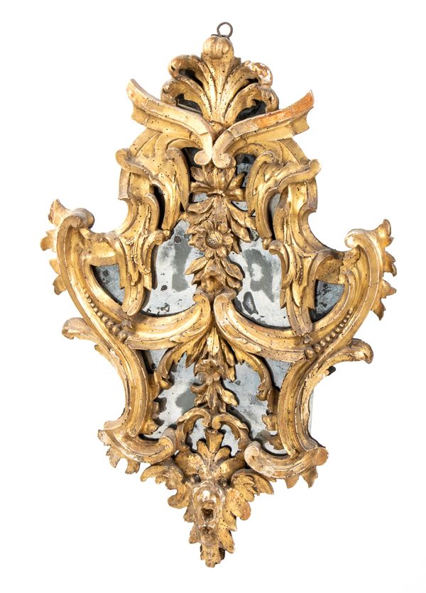 Specchiera italiana dorata, Luigi XVI