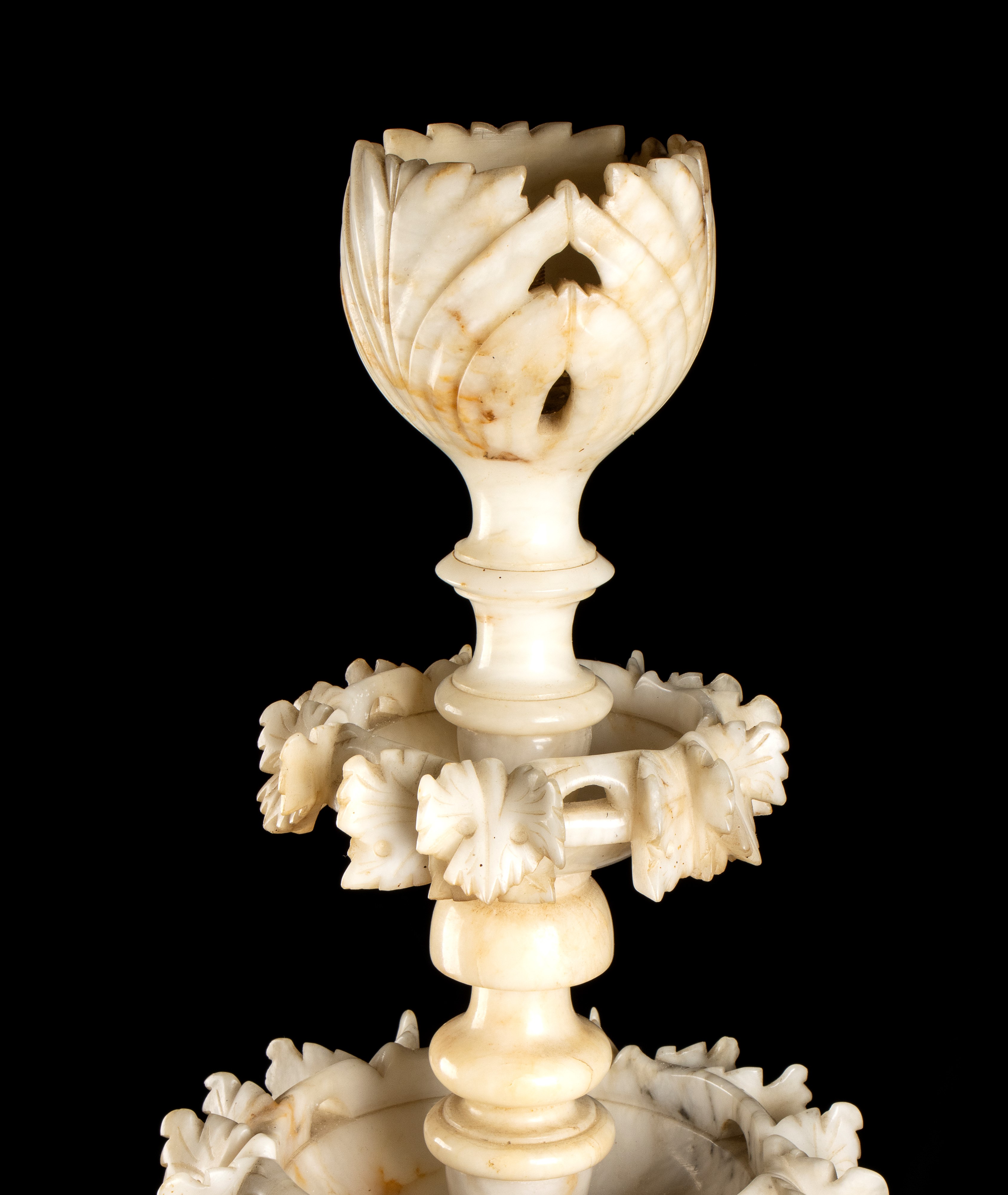 Coppia di lampade italiane in alabastro