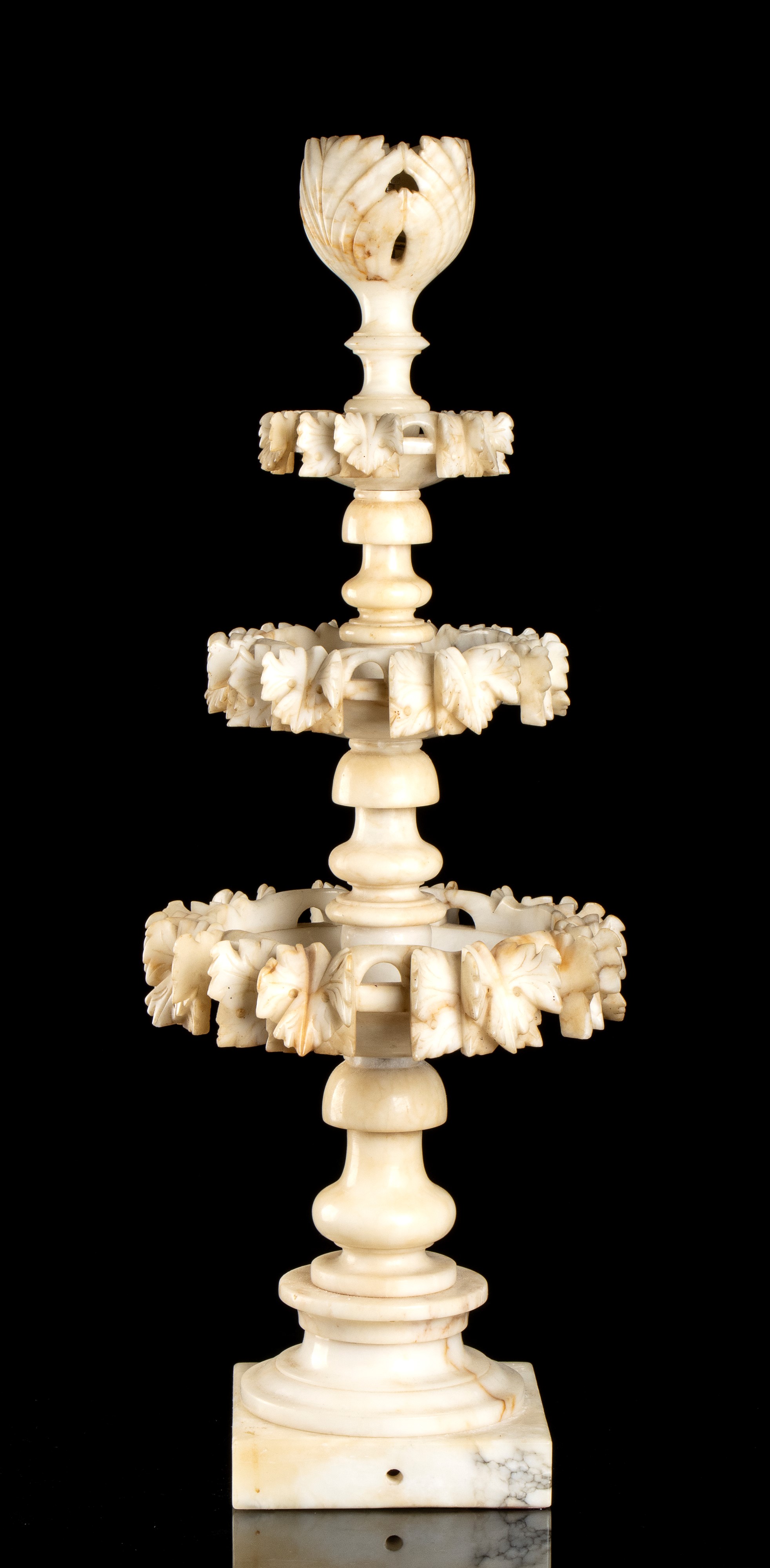 Coppia di lampade italiane in alabastro