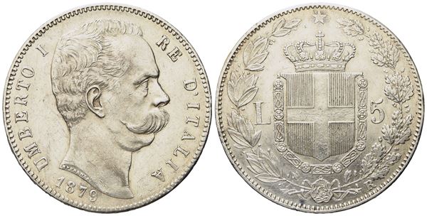 REGNO D'ITALIA. Umberto I (1878-1900). 5 Lire 1879. Ag (25 g; 36,8 mm)