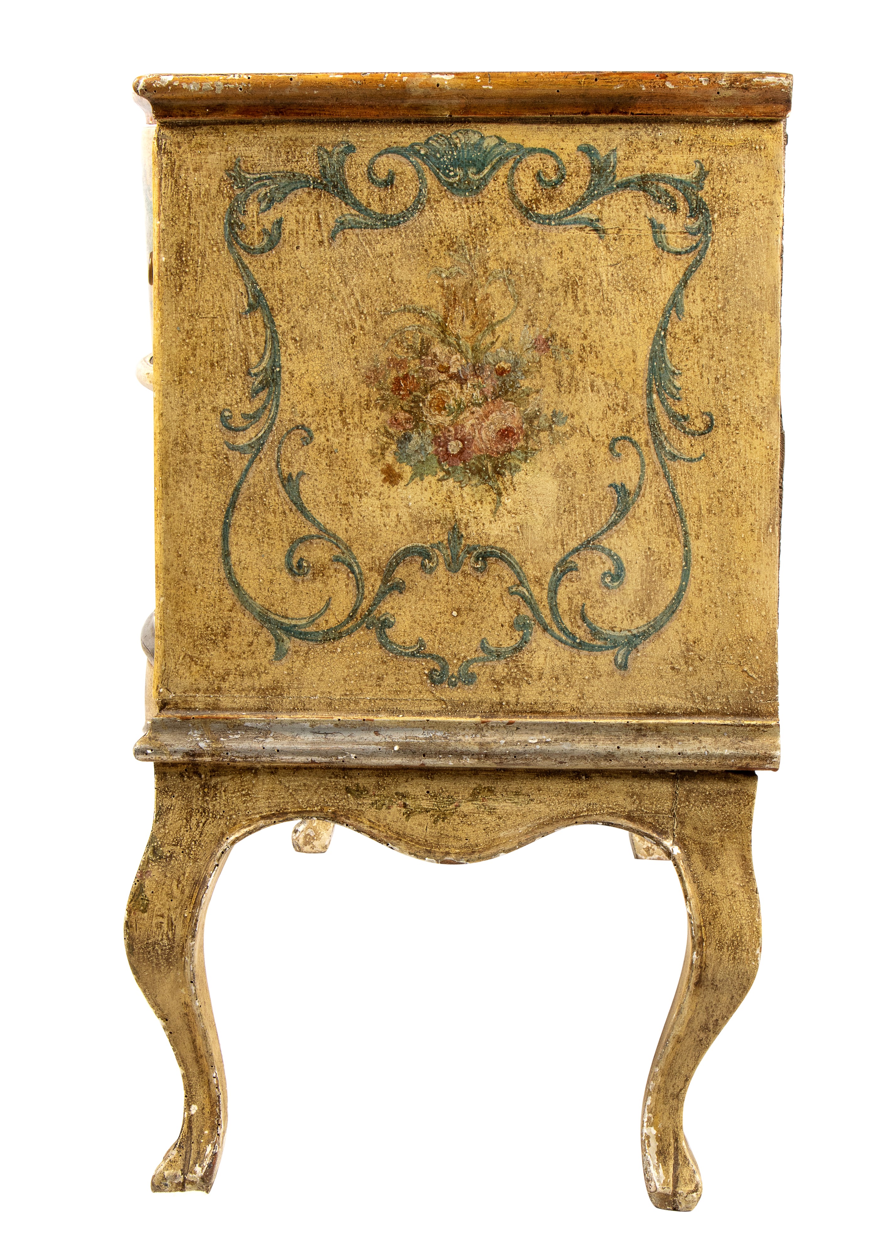 Comò italiano laccato e dipinto