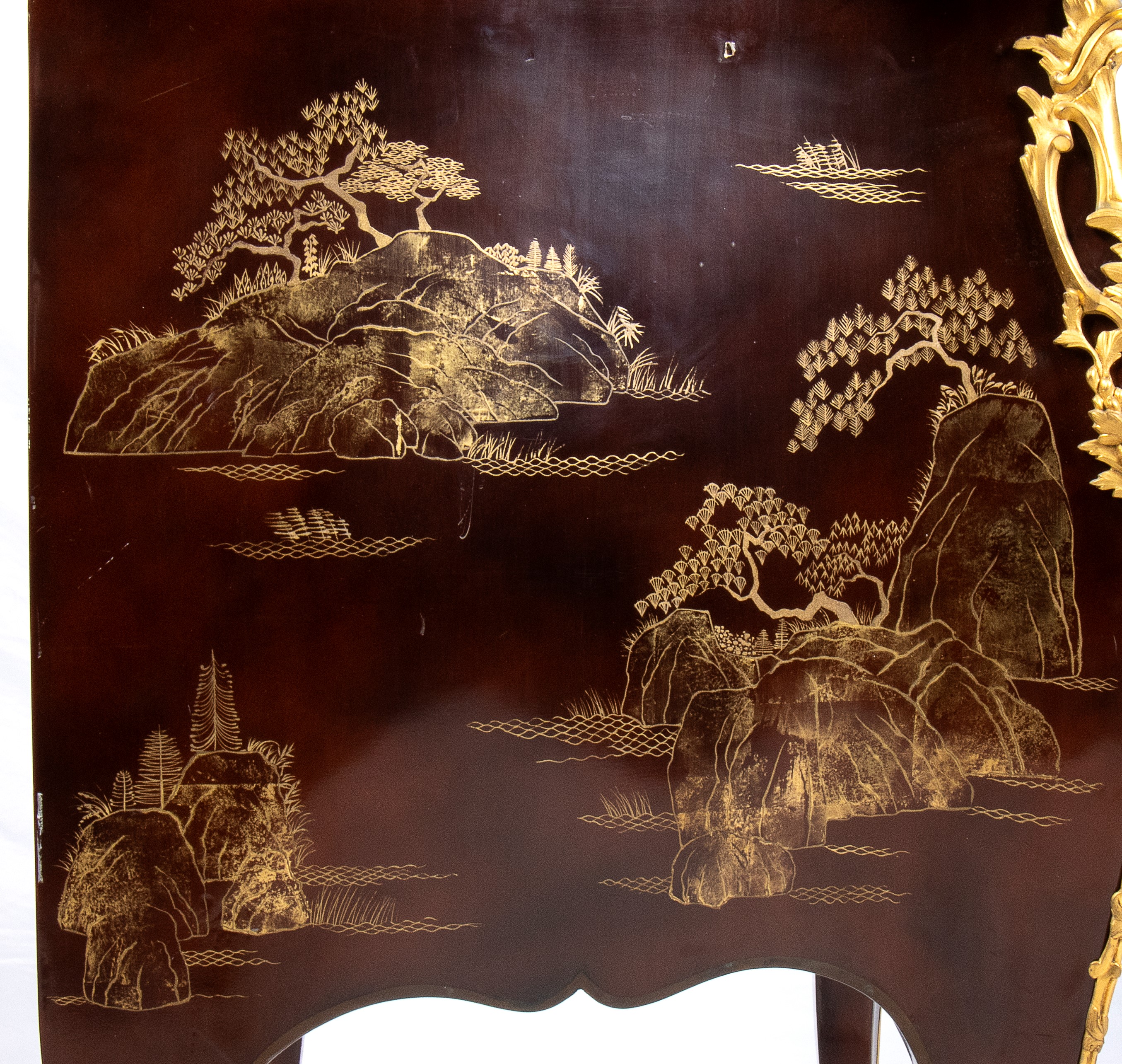 Comò Francese Dipinto e Laccato a Chinoiserie