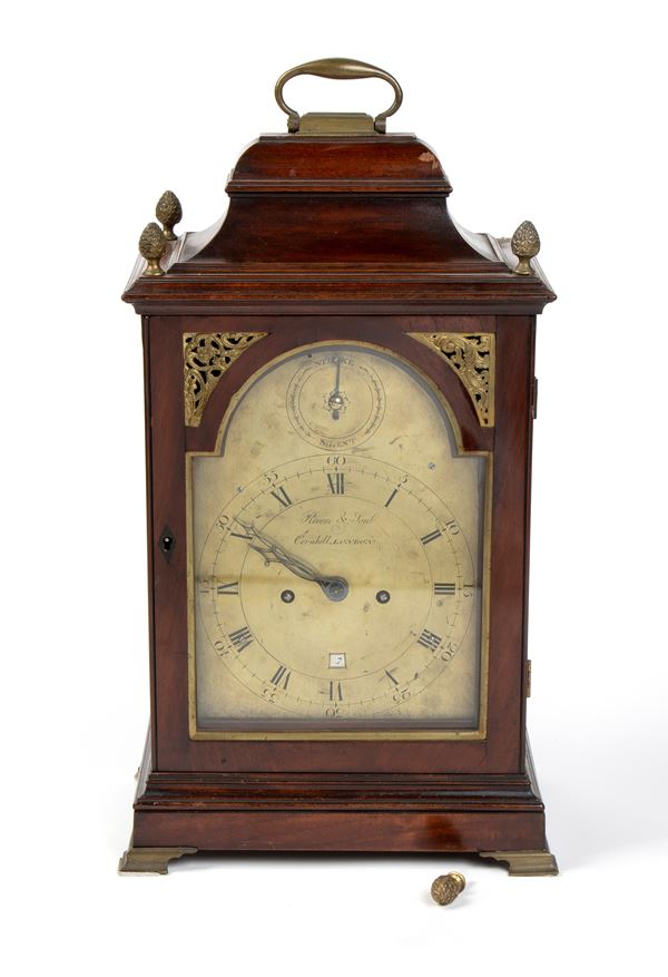 RIVERS &amp; SON - An English Georgian mahogany Bracket Clock