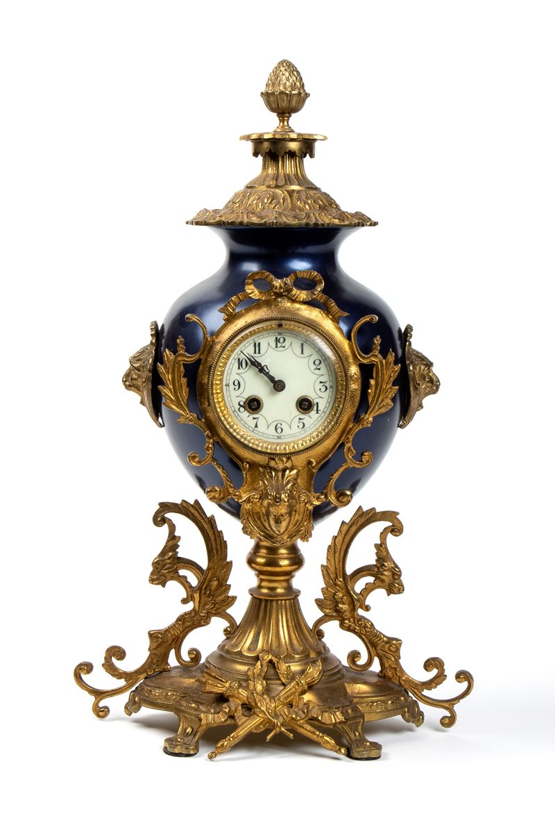 Orologio Francese Dorato e Laccato