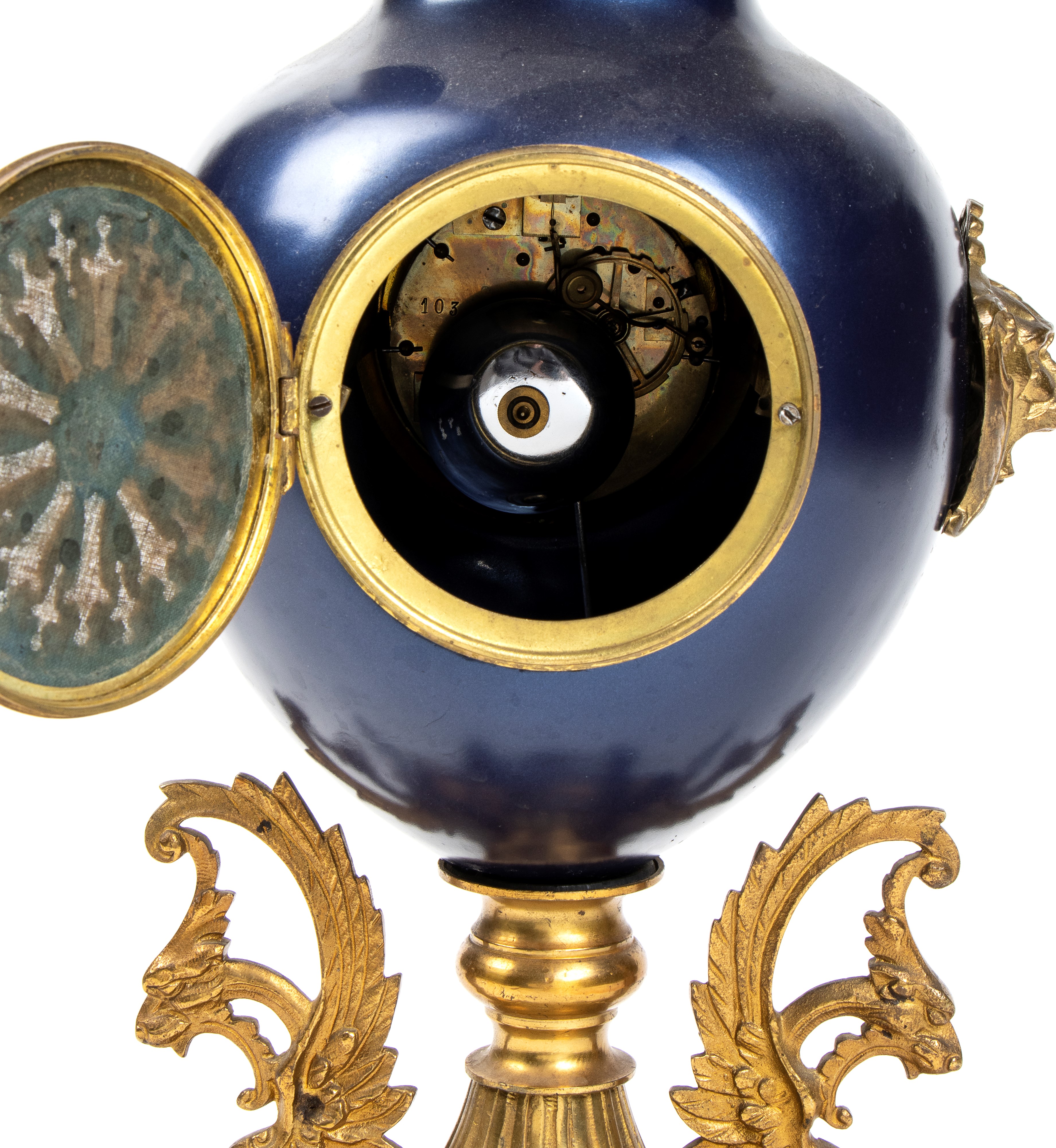 Orologio Francese Dorato e Laccato