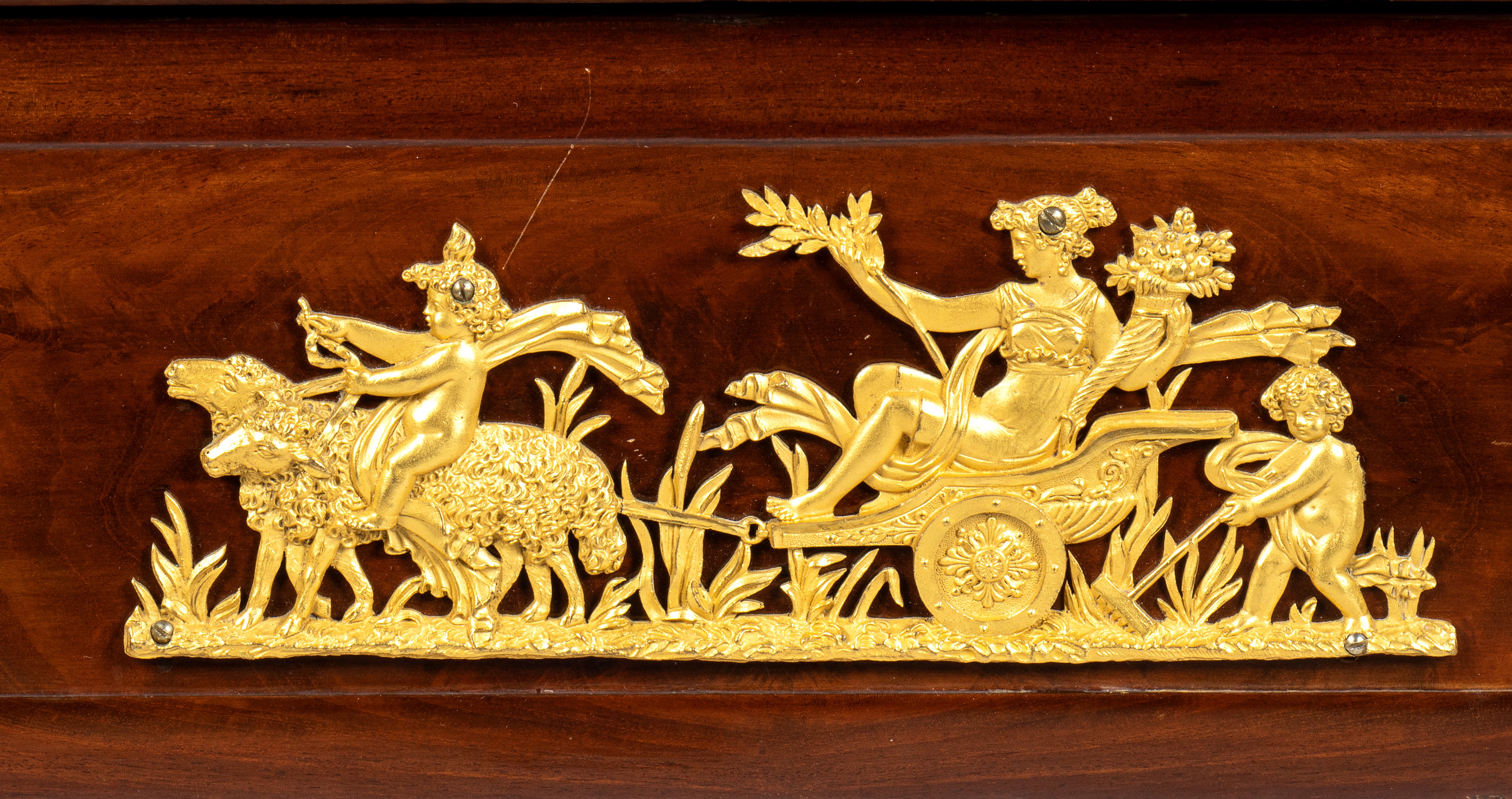 Scrivania Francese Impero in Mogano