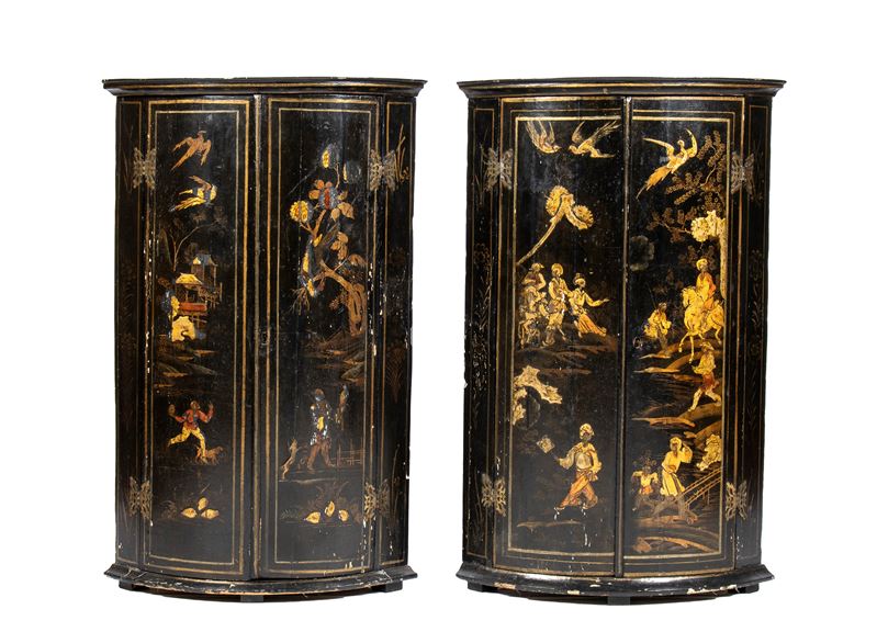 Coppia di Angoliere Inglesi a Chinoiserie