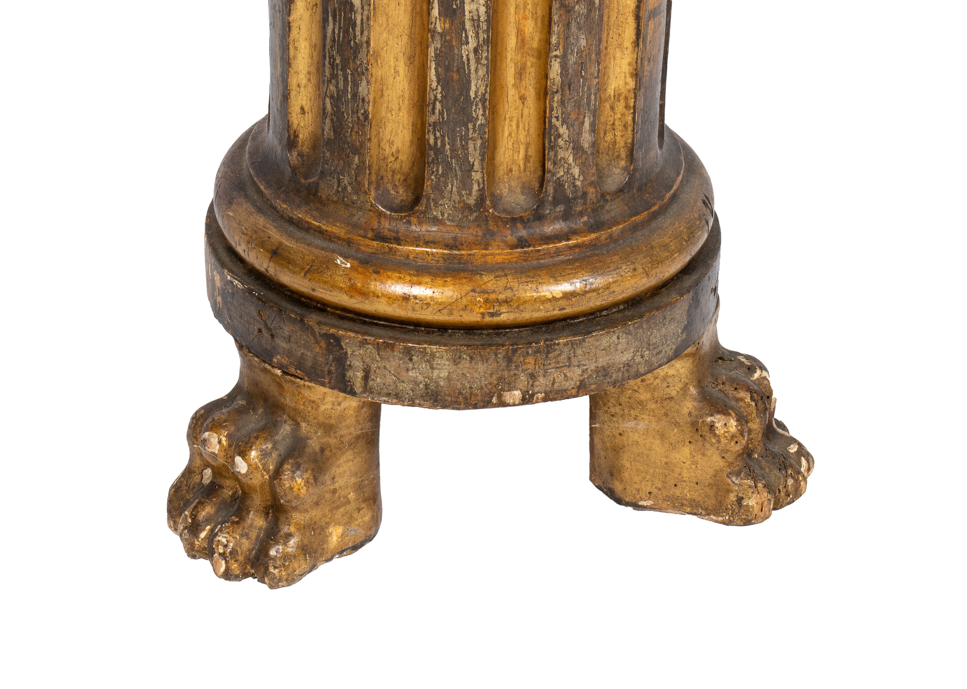 Torciere Italiano in Legno Dorato