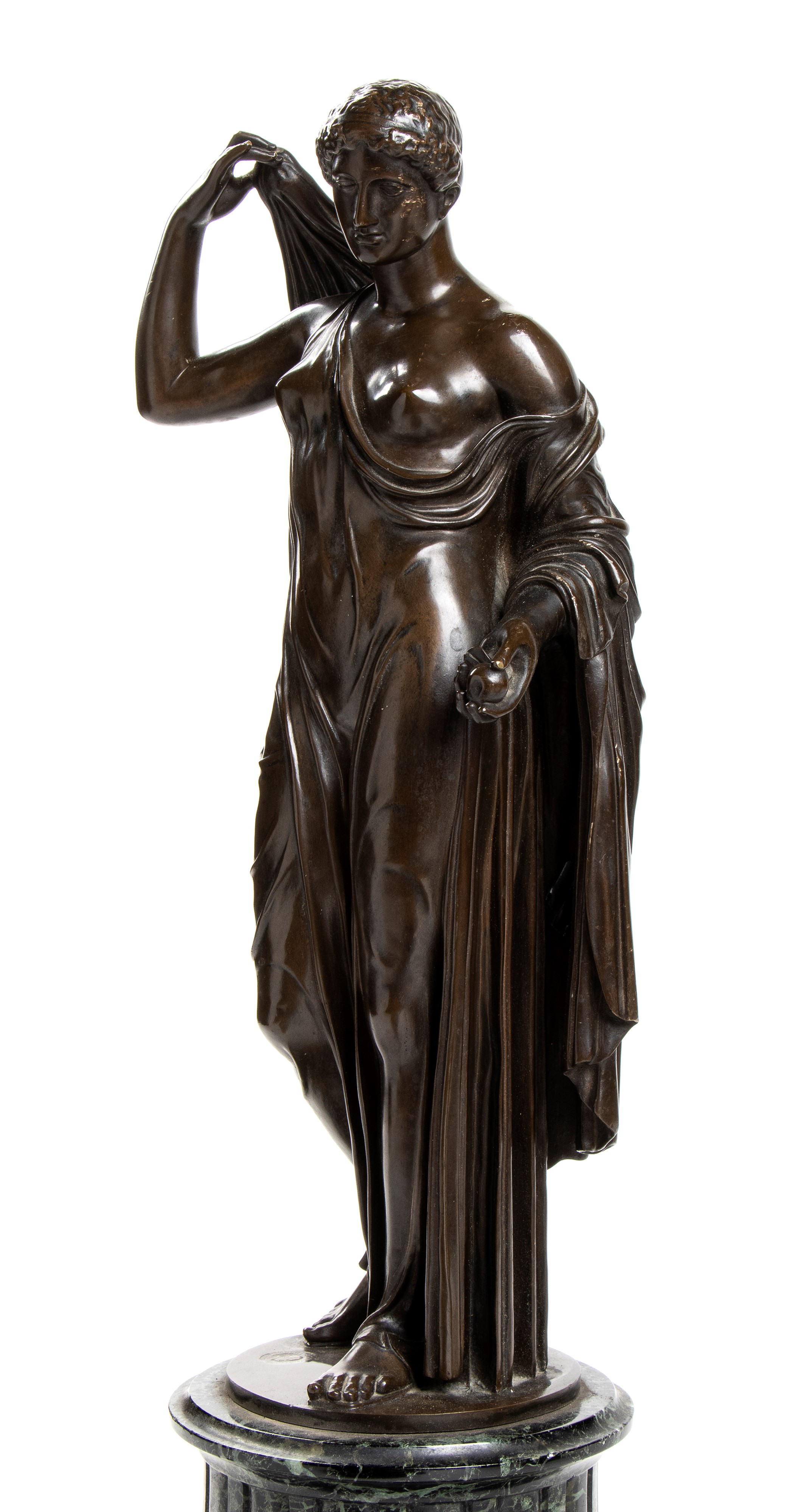 Barbedienne Ferdinand - Trittico Francese con Orologio da Appoggio in Bronzo