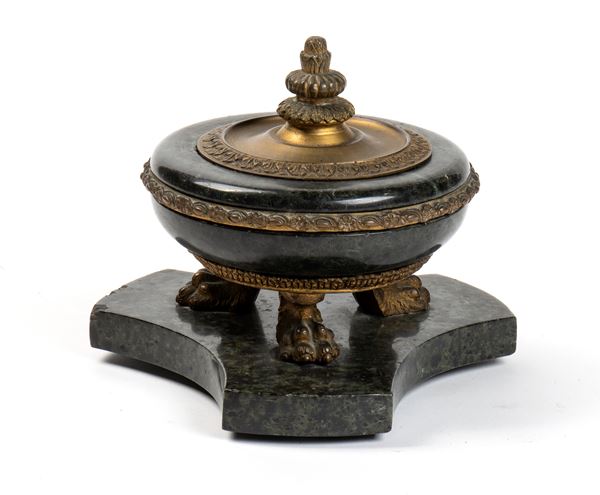 French ronze Incense Burner on marble base