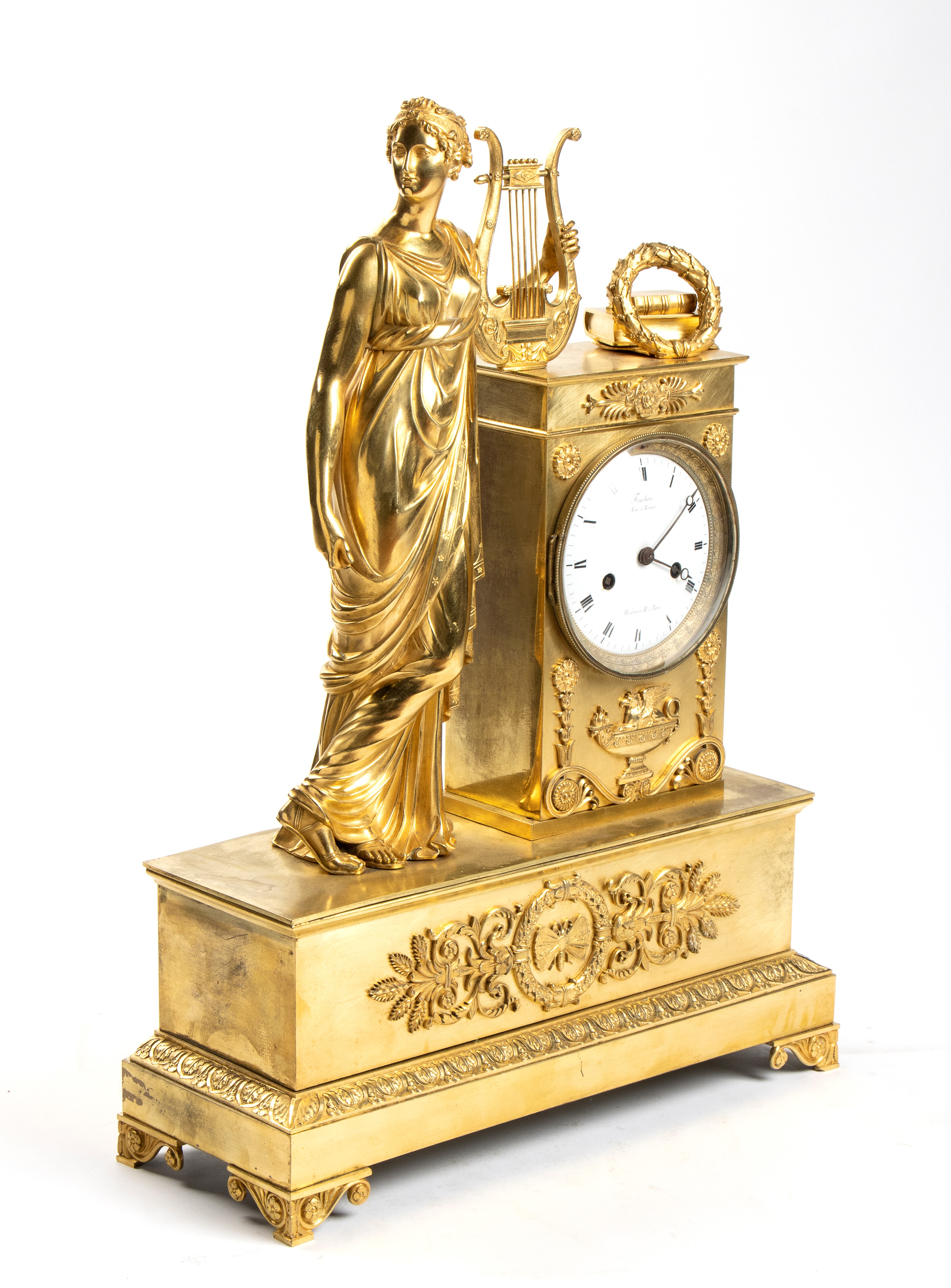 Pierre François Feuchère - Orologio da Appoggio Impero Francese in Bronzo