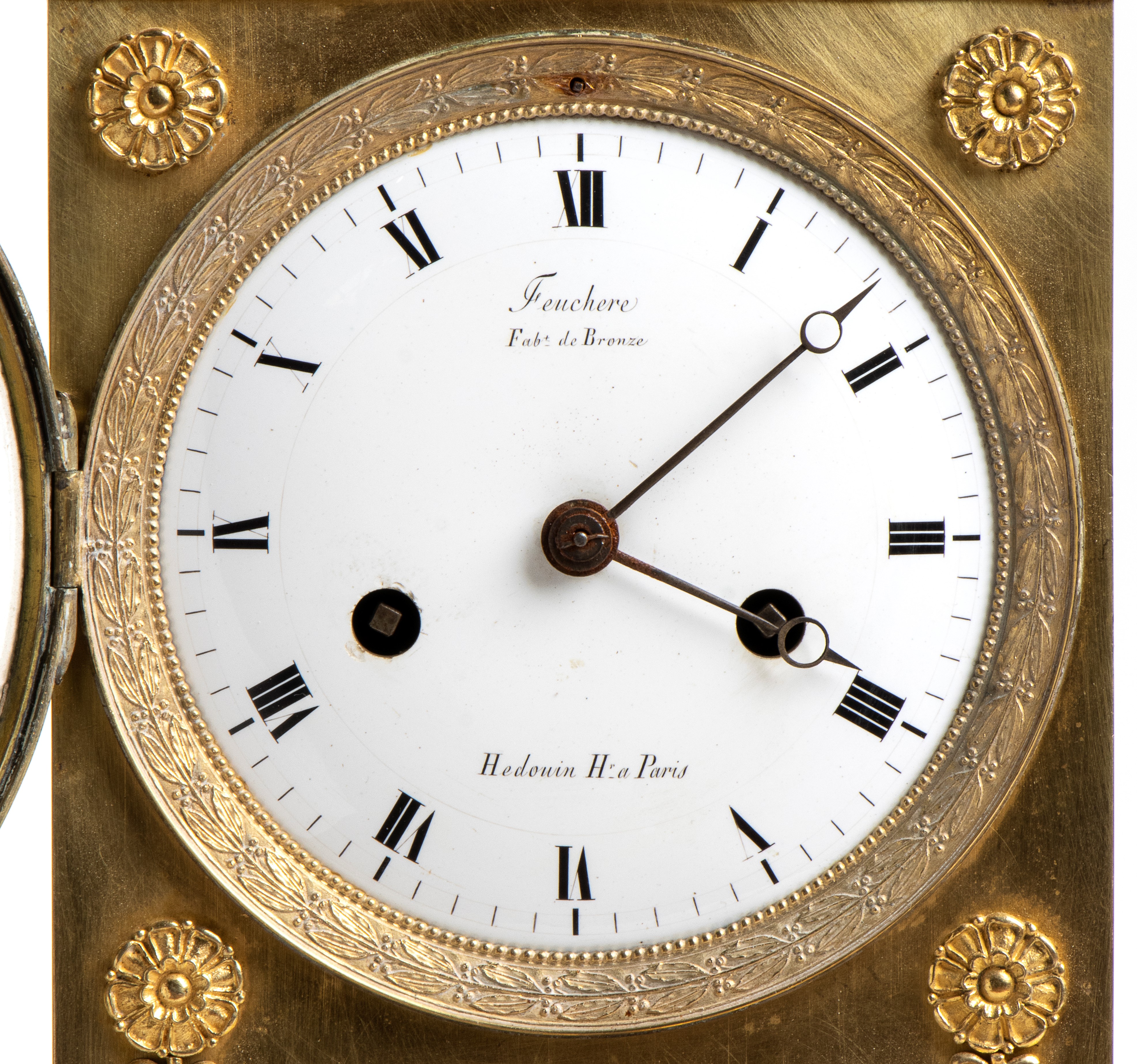 Orologio da appoggio Impero francese in bronzo