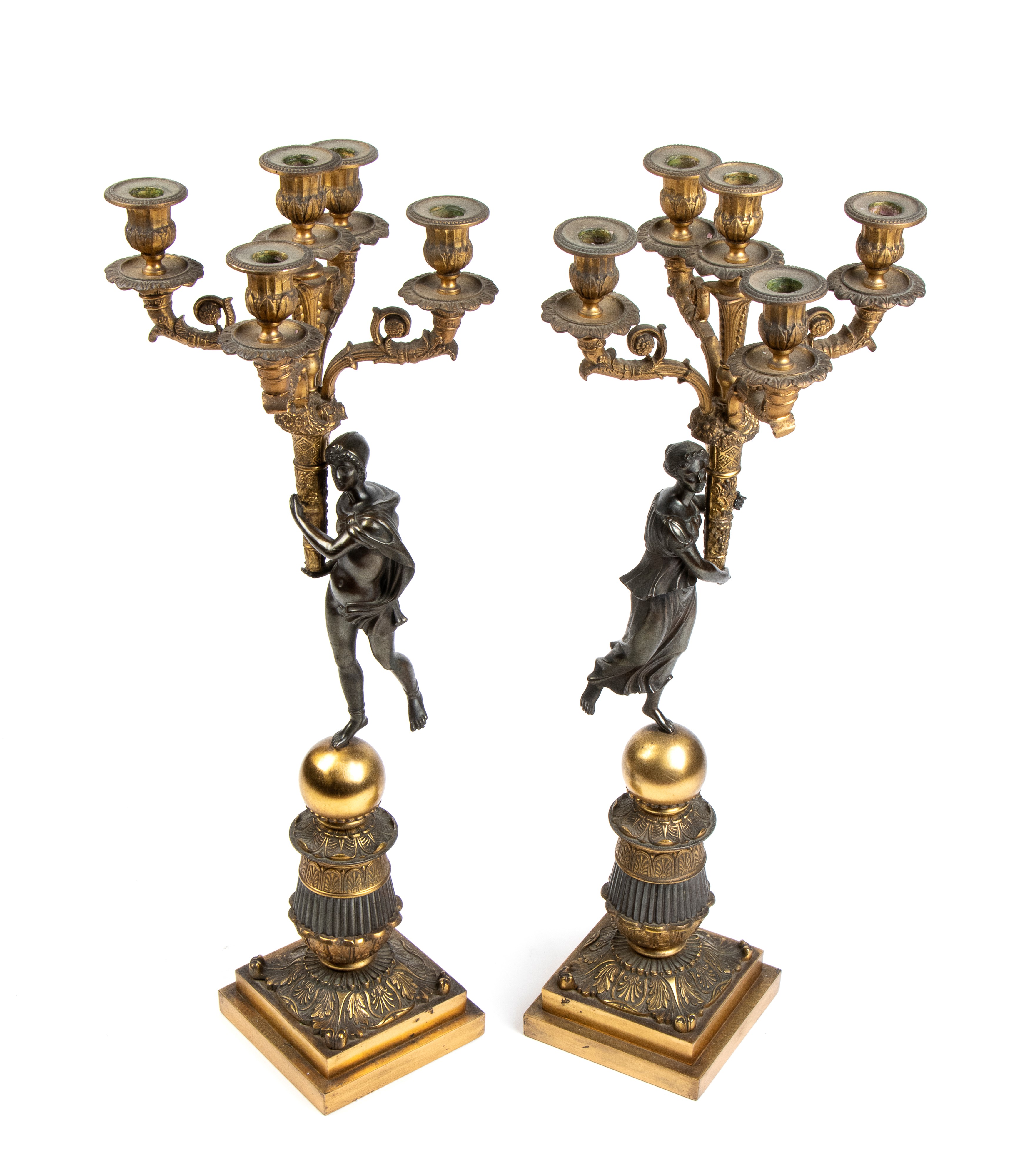 Coppia di candelabri francesi Neoclassici