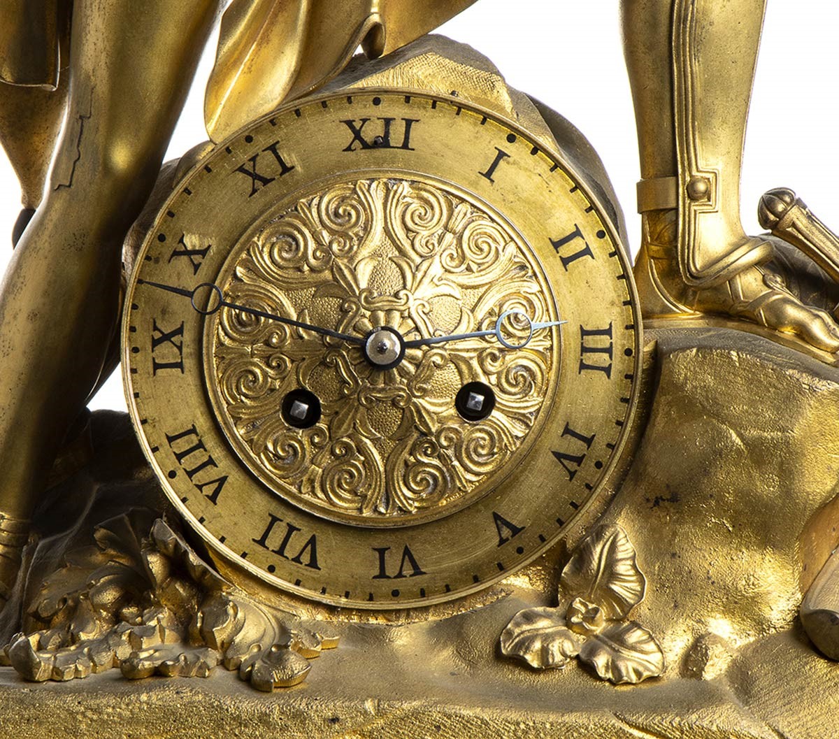 Orologio da Appoggio Francese in Bronzo e Marmo