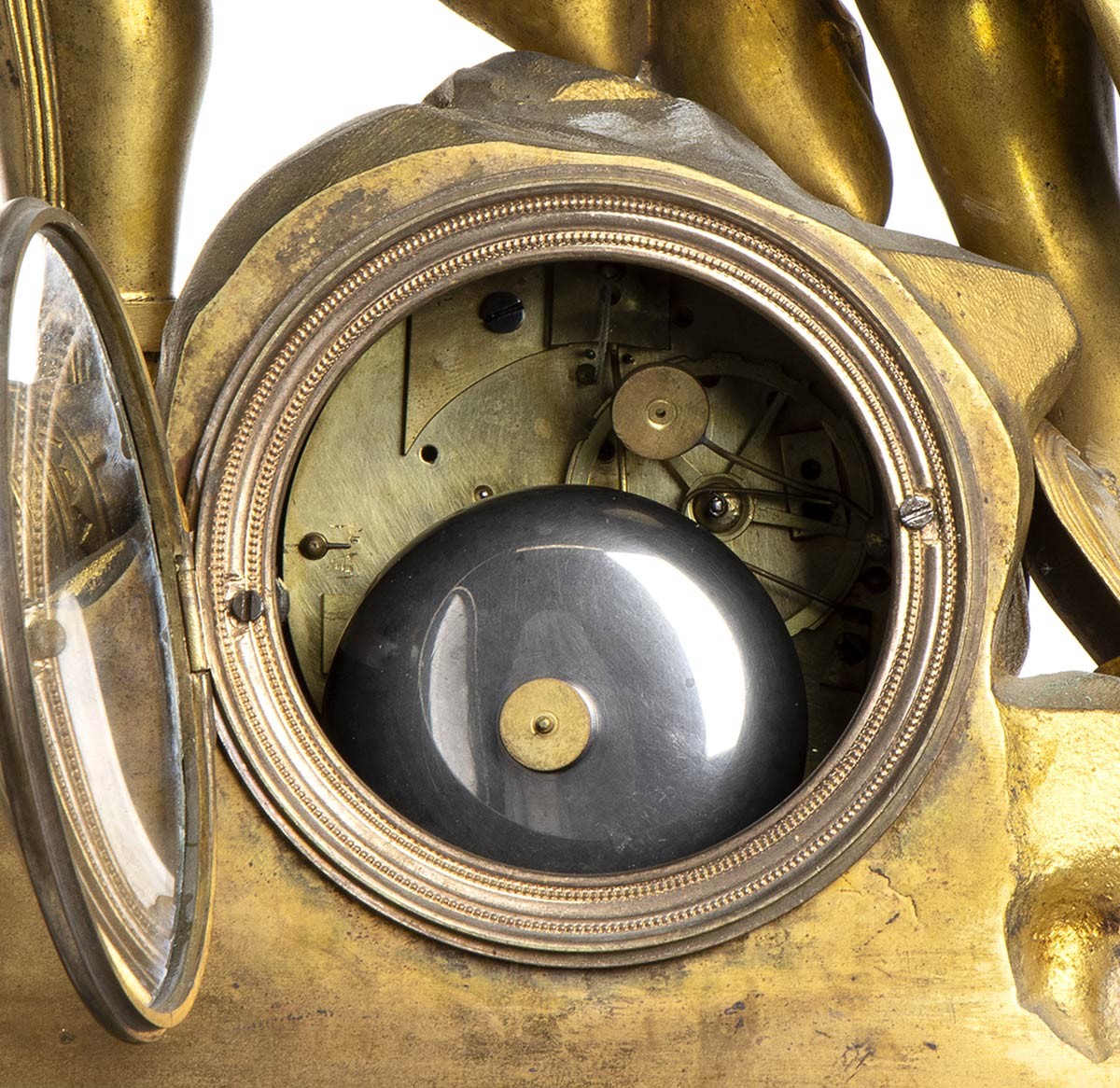 Orologio da Appoggio Francese in Bronzo e Marmo
