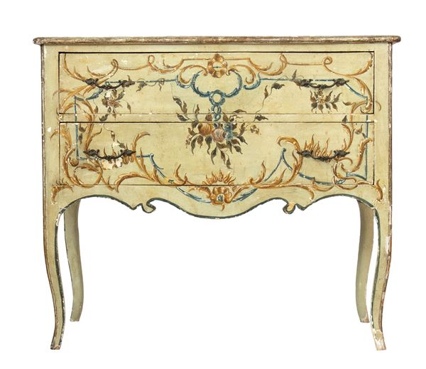 Italian painted and lacquered chest of drawers, Louis XVI