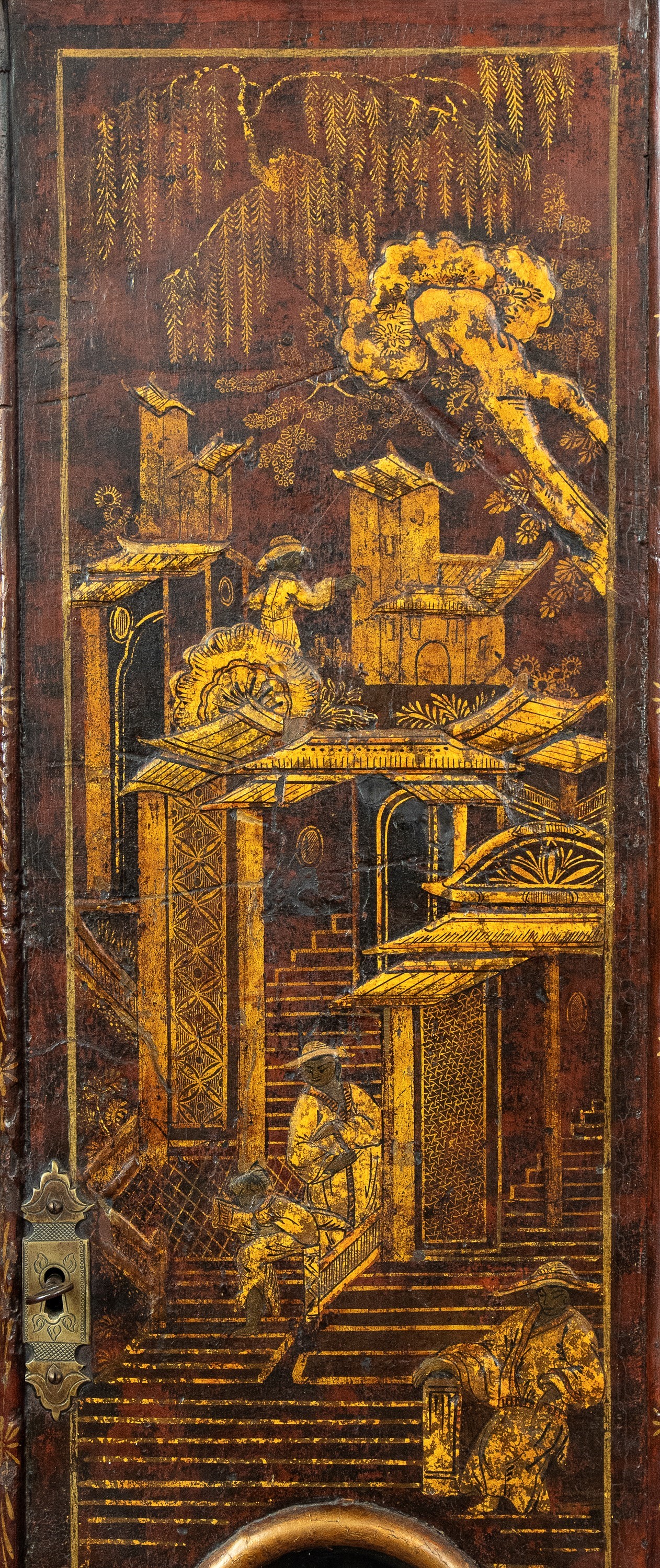 Orologio a torre georgiano inglese a cineserie