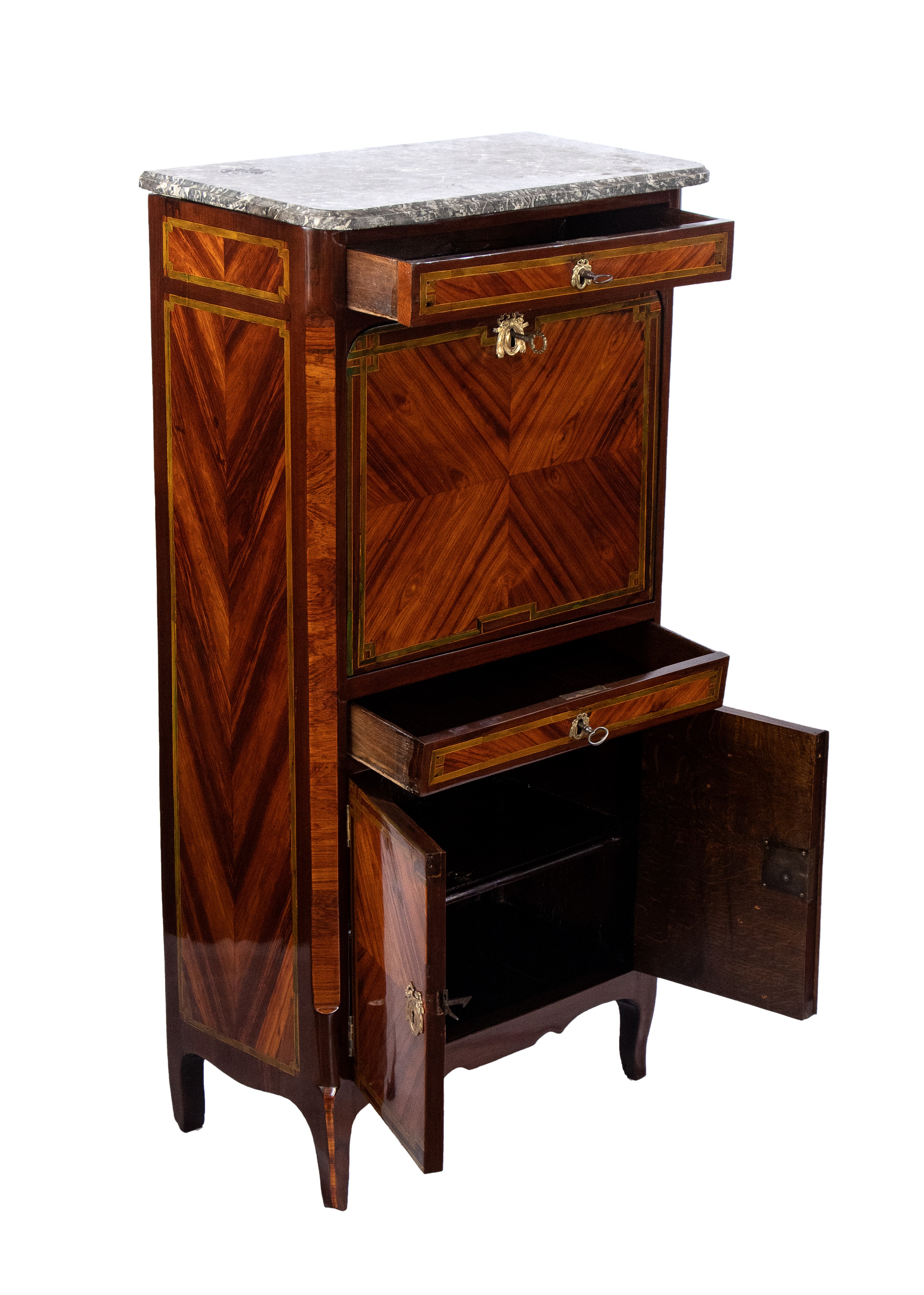 Pierre Plée - Secretaire Francese in Ebano, Luigi XV