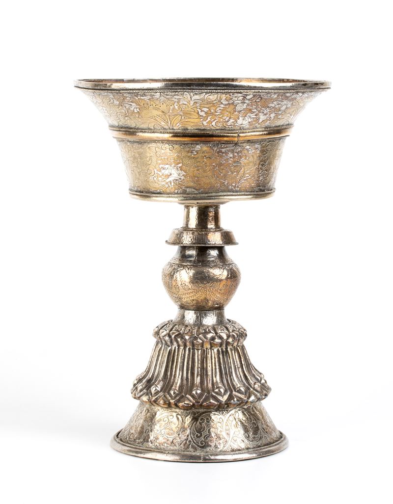 LAMPADA A BURRO IN ARGENTO