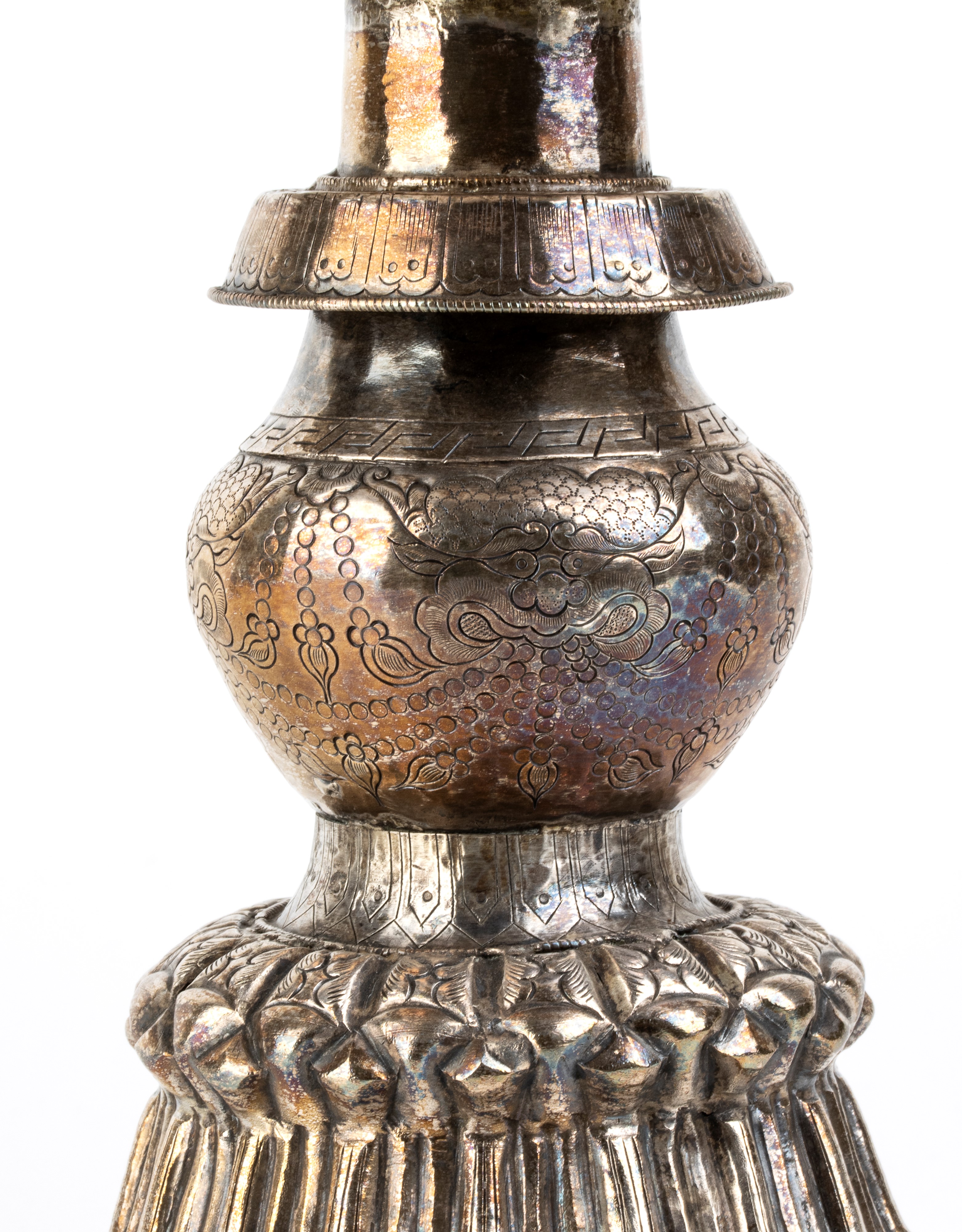 LAMPADA A BURRO IN ARGENTO