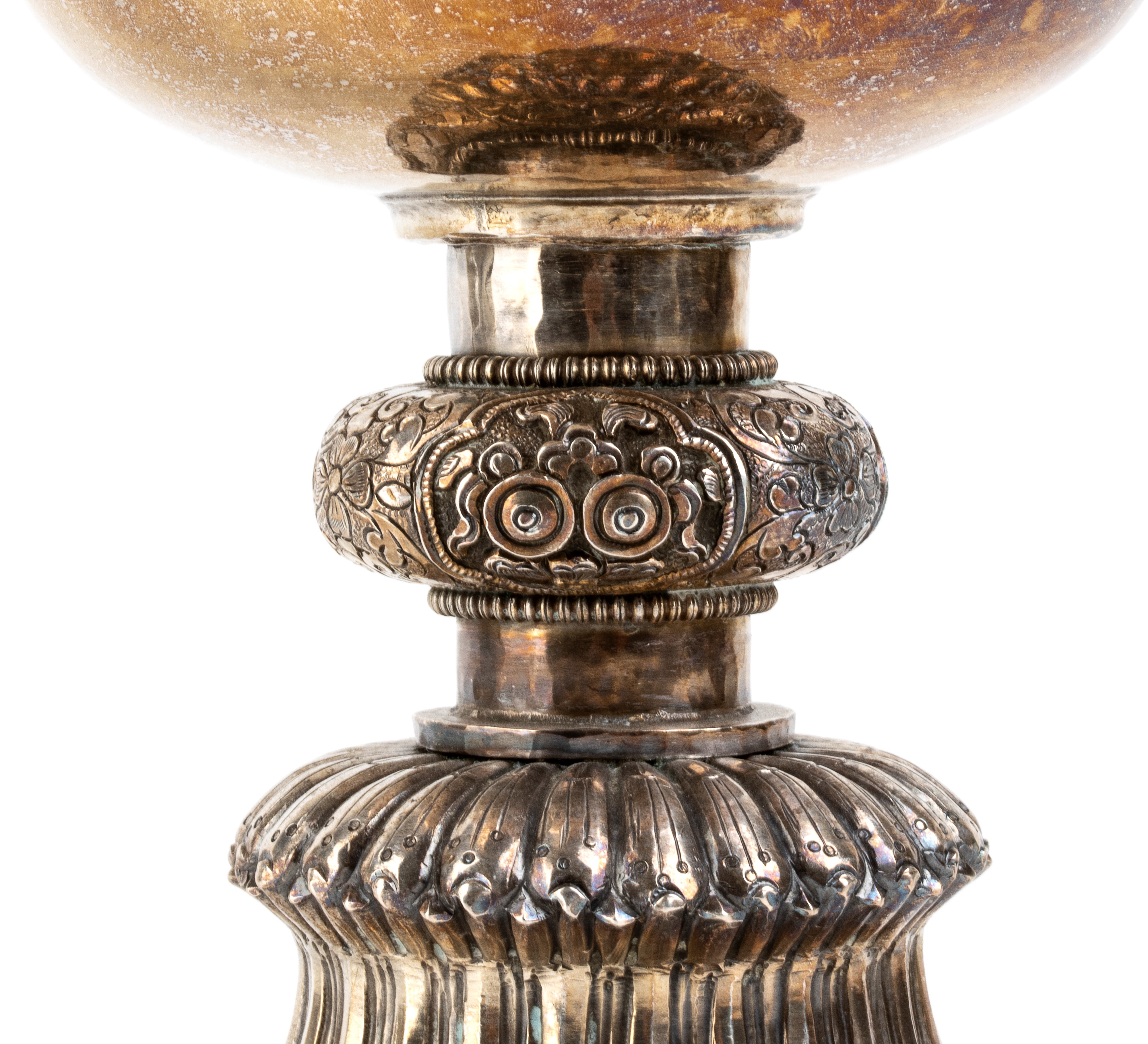 LAMPADA A BURRO IN ARGENTO