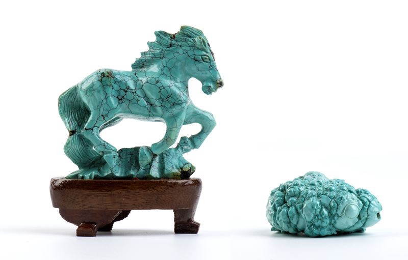 Due Piccole Sculture in Turchese