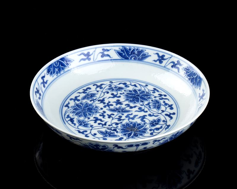 Piatto in Porcellana 'bianco e Blu'