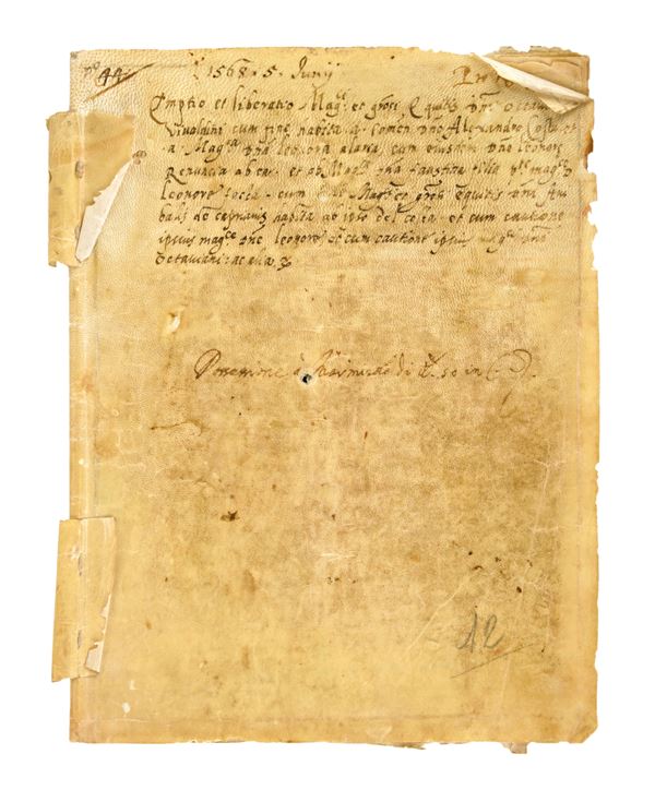 Notarial manuscript on parchment