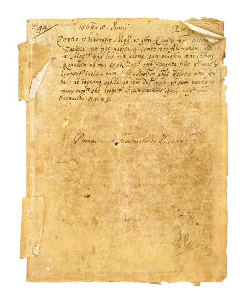 Manoscritto Notarile su Pergamena