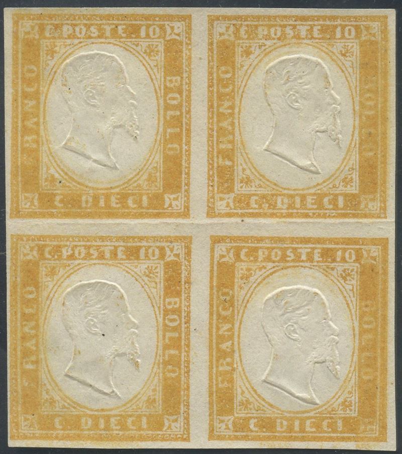 Sardegna - 10 Cent. Gommato al Recto