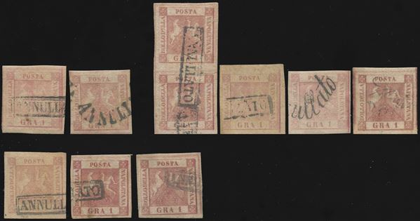 Naples - 1 gr. study of colors  - Auction Stamps and Postal History - Bertolami Fine Art - Casa d'Aste