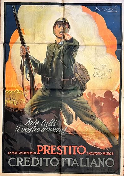 Mauzan, Achille Luciano (gap, 15 Ottobre 1883 – Gap, 15 Gennaio 1952) Prestito Prima Guerra Mondi...