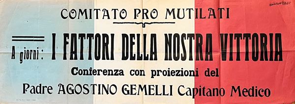 Padre Gemelli, Agostino (Edoardo Gemelli - Milano, 18 gennaio 1878 – Milano, 15 luglio 1959)  - Auction Memorabilia. History & Movie - Bertolami Fine Art - Casa d'Aste